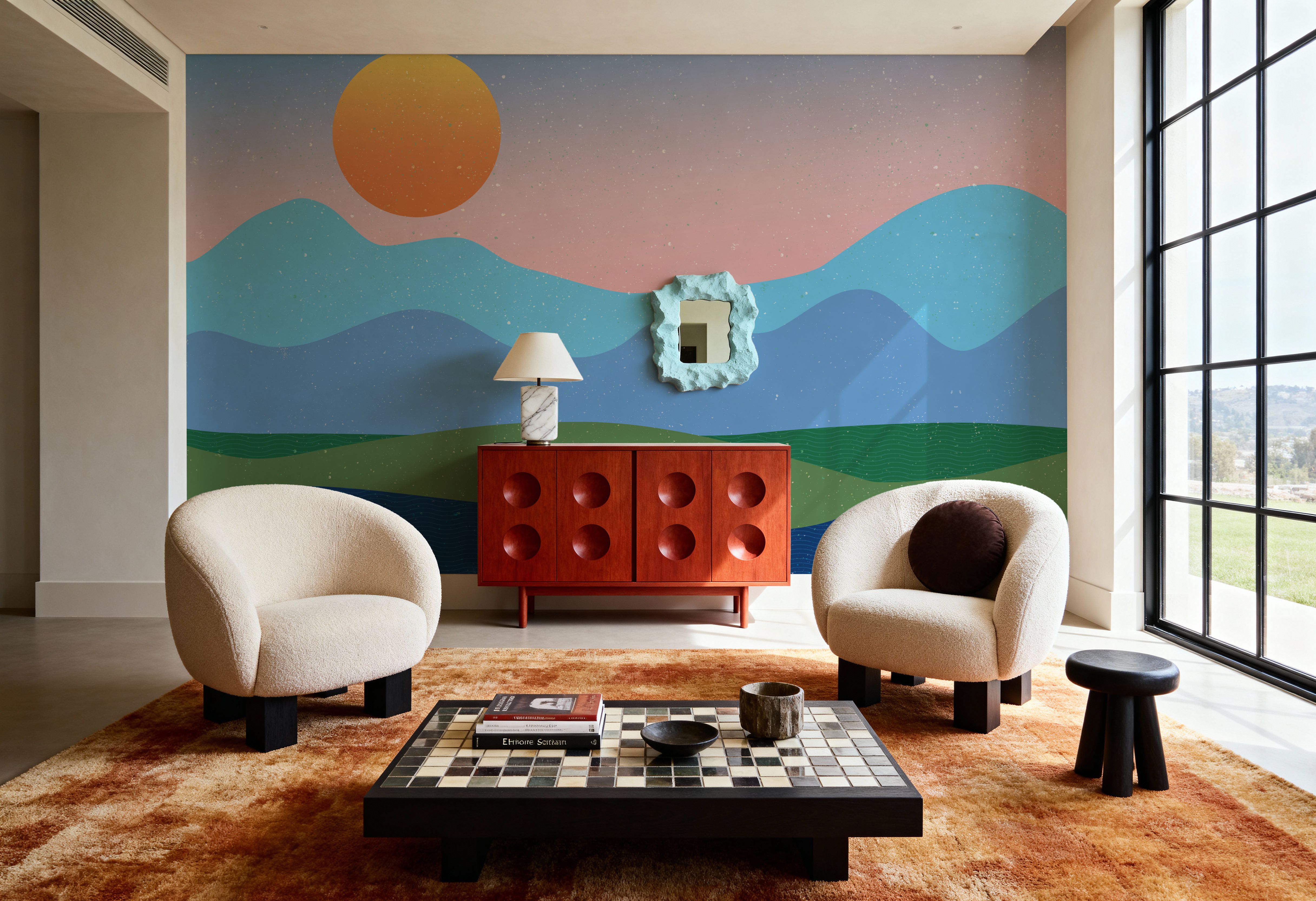 Mountain Top, Behang