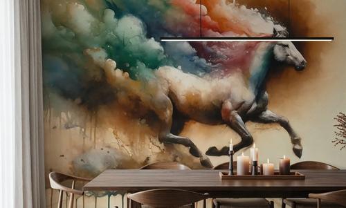 Majestic Horse Emerging from Misty Dreamscape