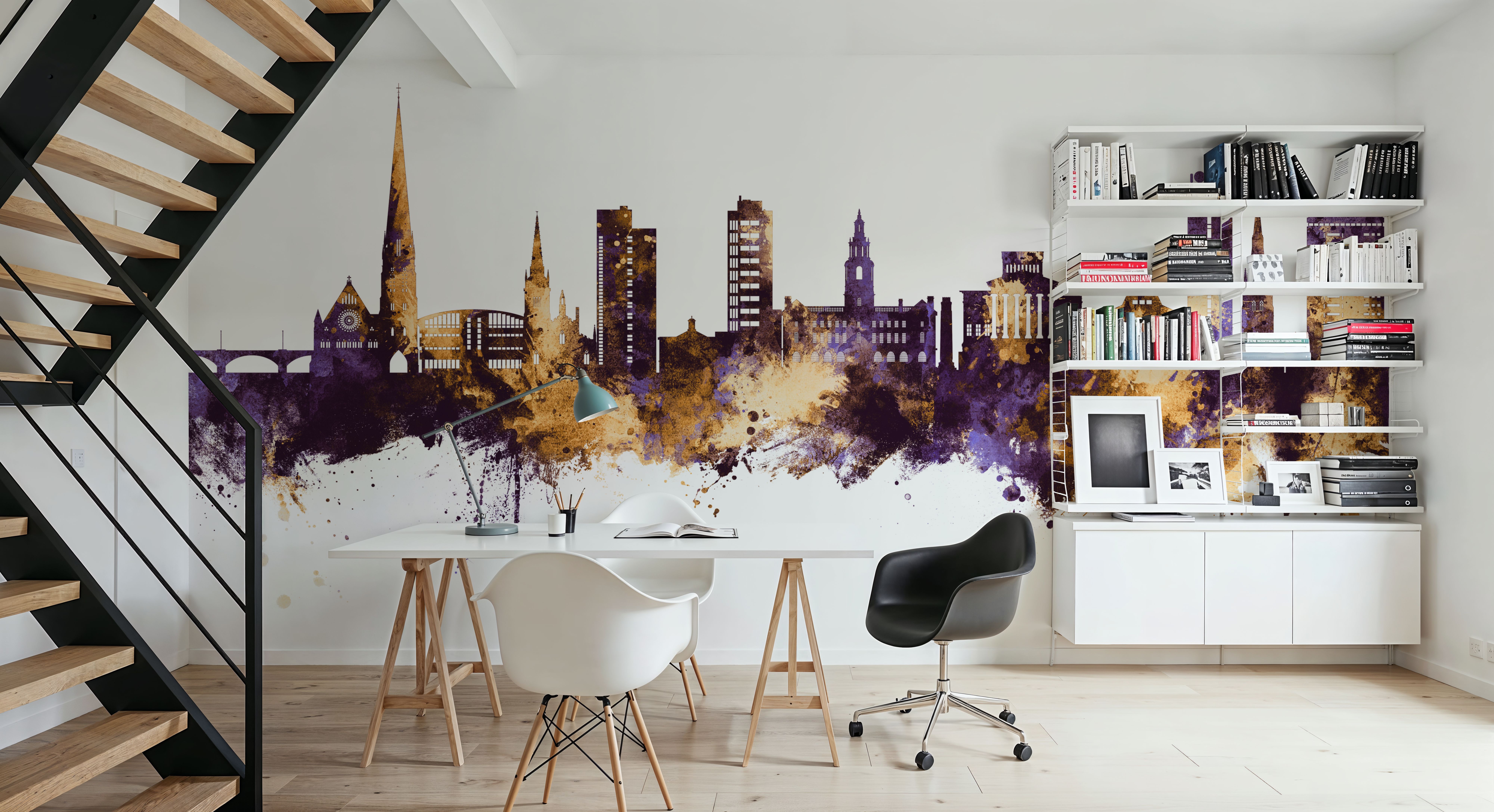 Preston England Skyline Purple & Gold