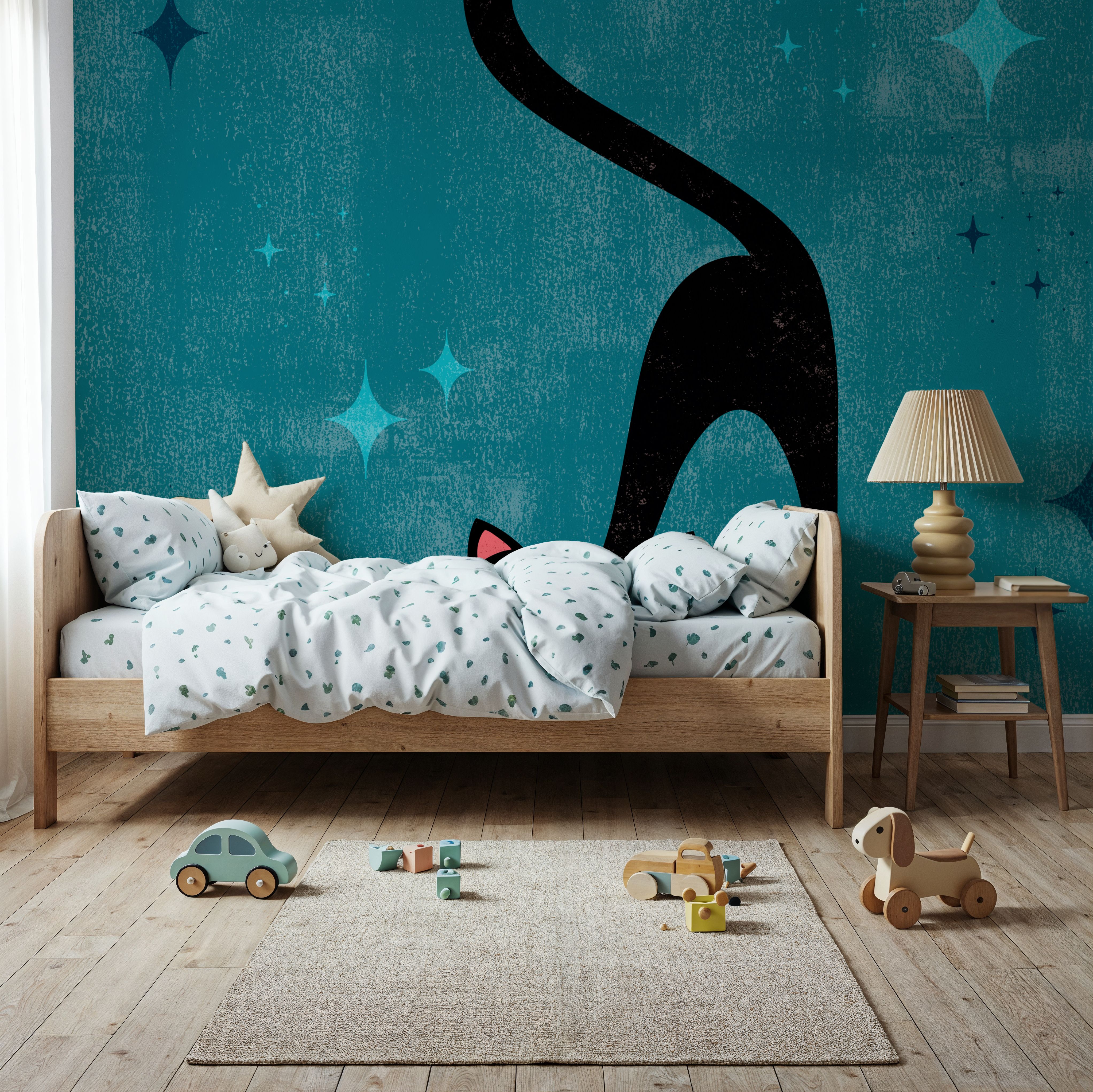 Retro Cat, Blue