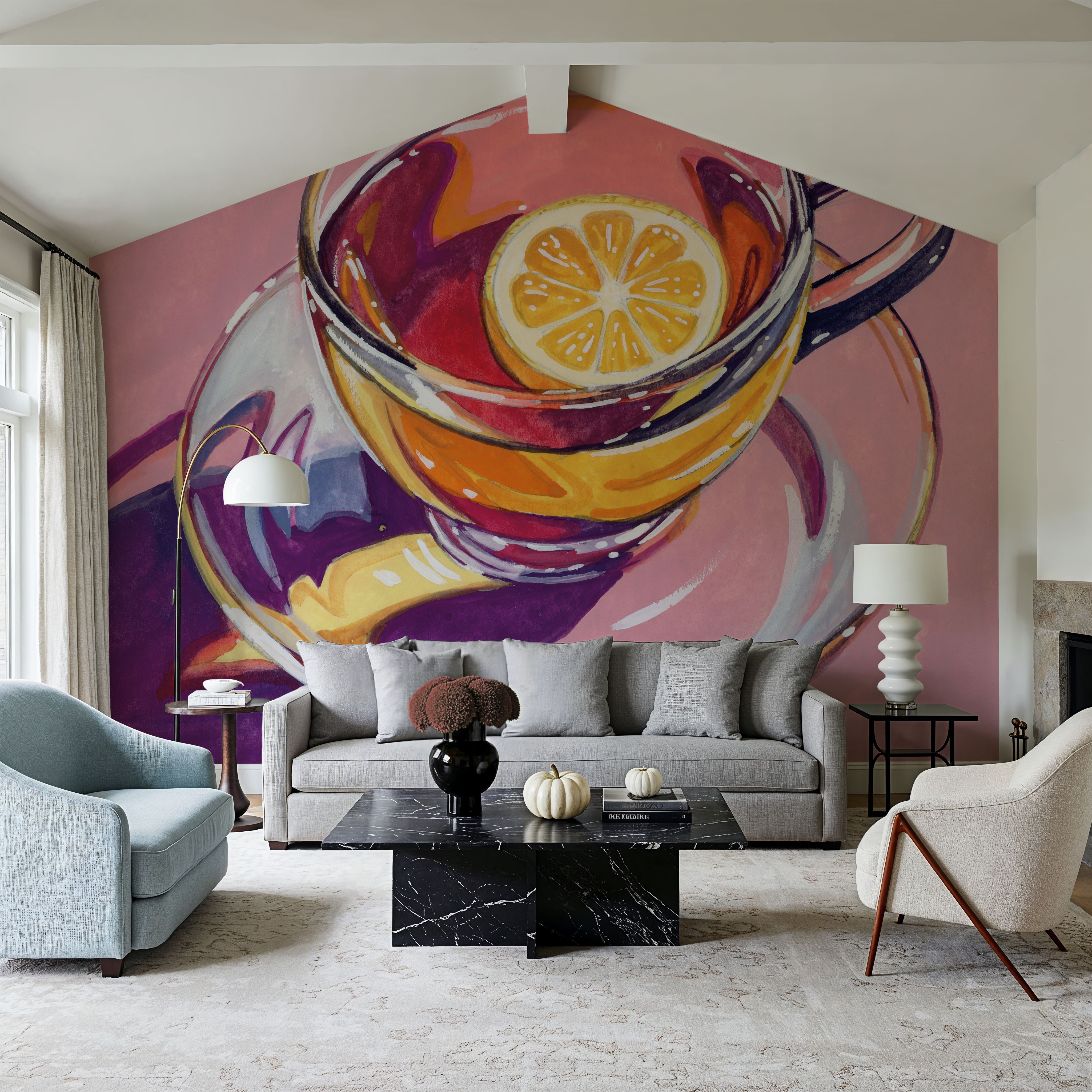 Clear Cup of Tea With Lemon