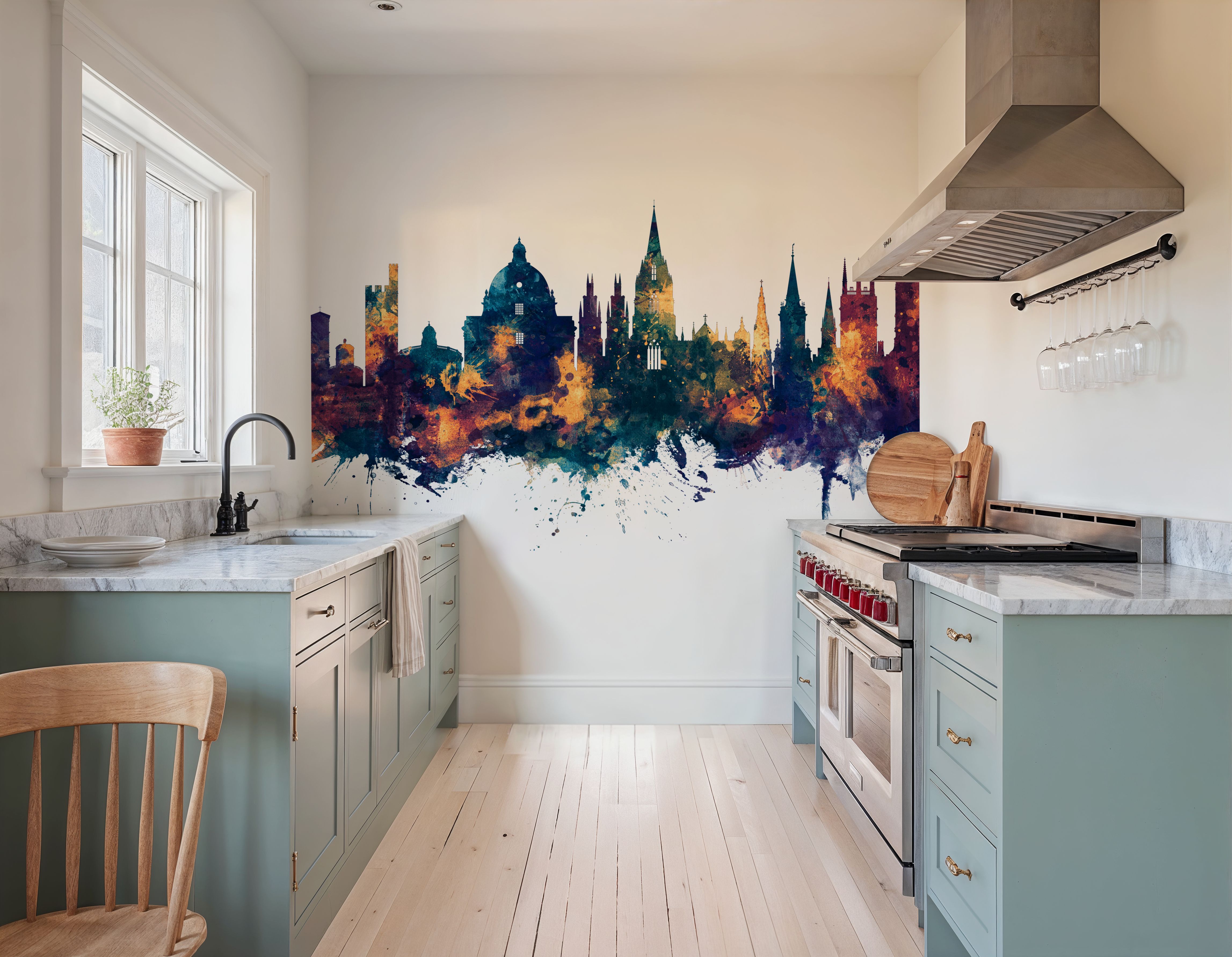 Oxford England Skyline Blue & Bronze
