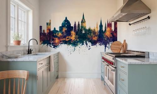 Oxford England Skyline Blue & Bronze