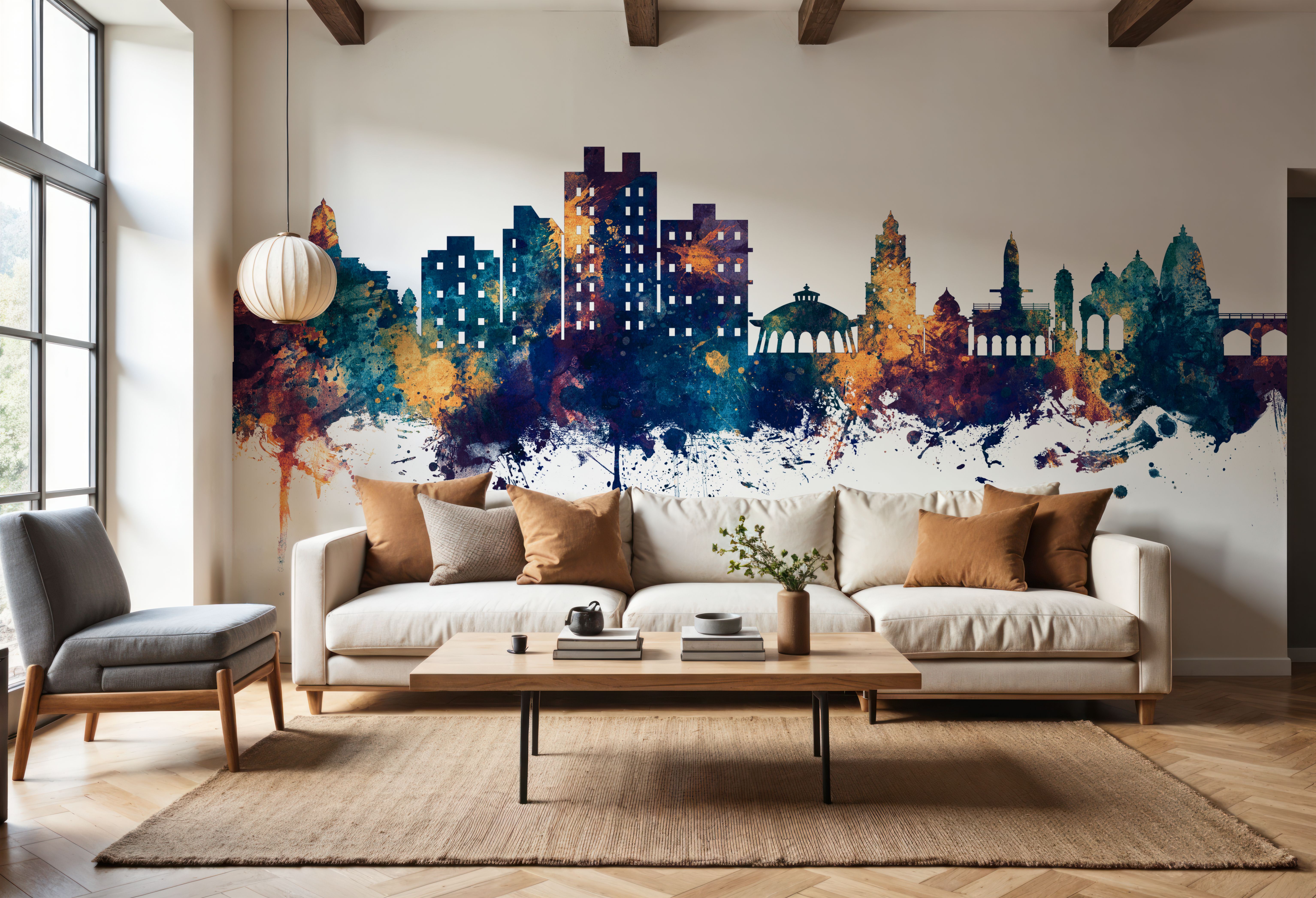 Nashik India Skyline Blue & Bronze