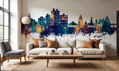 Nashik India Skyline Blue & Bronze