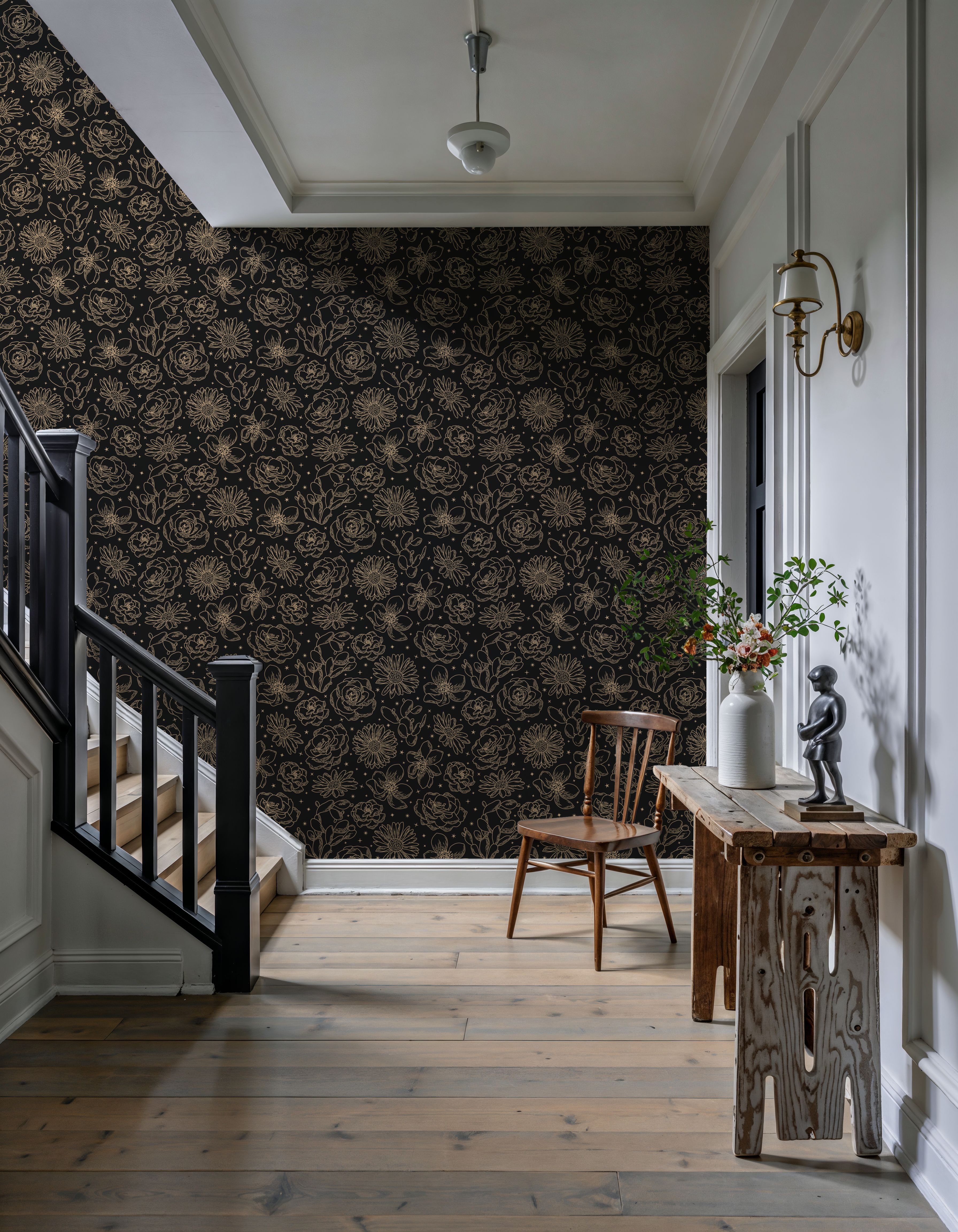 Sky Flowers Black