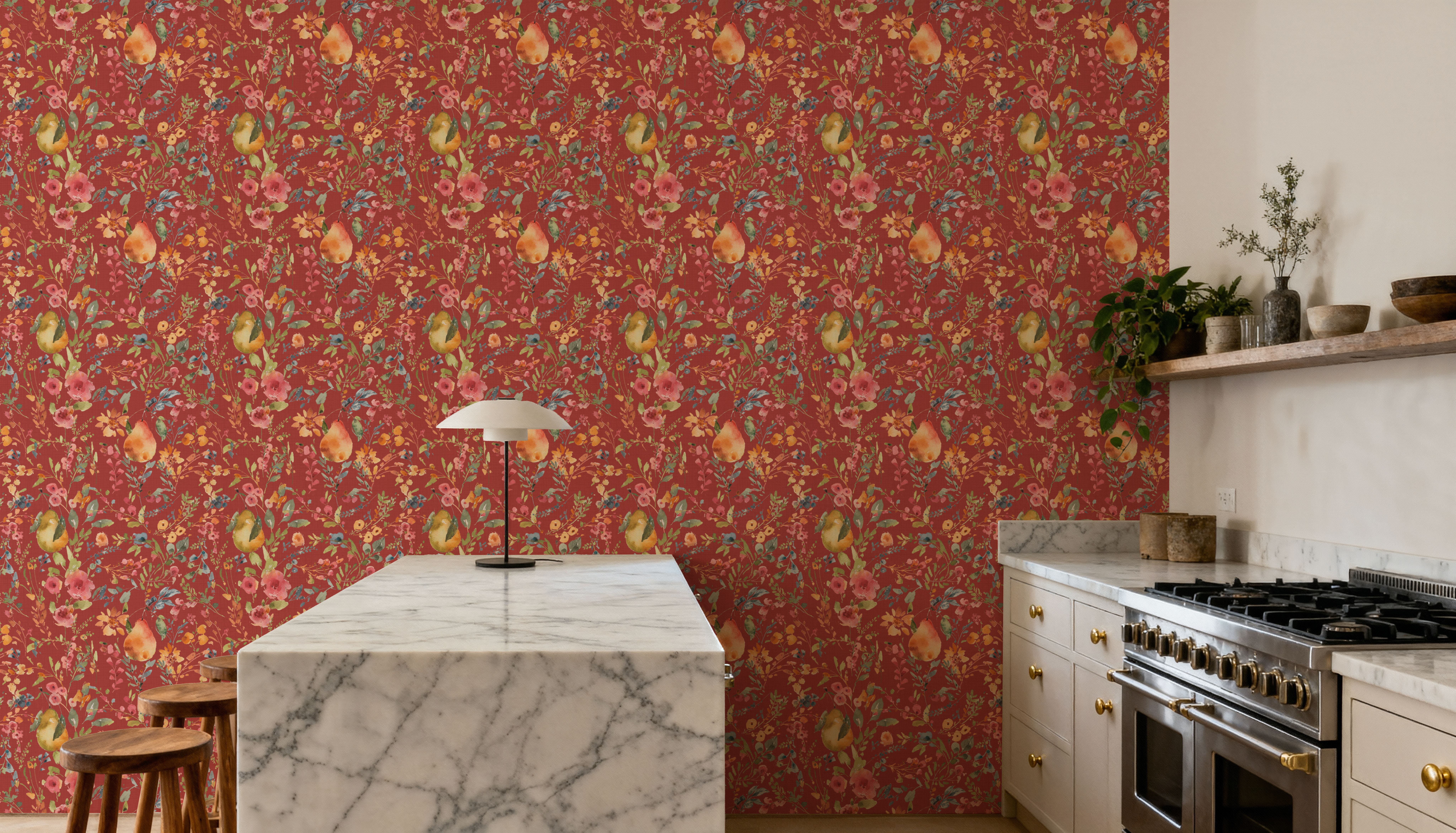 Time to Share Flowers and Pears Red