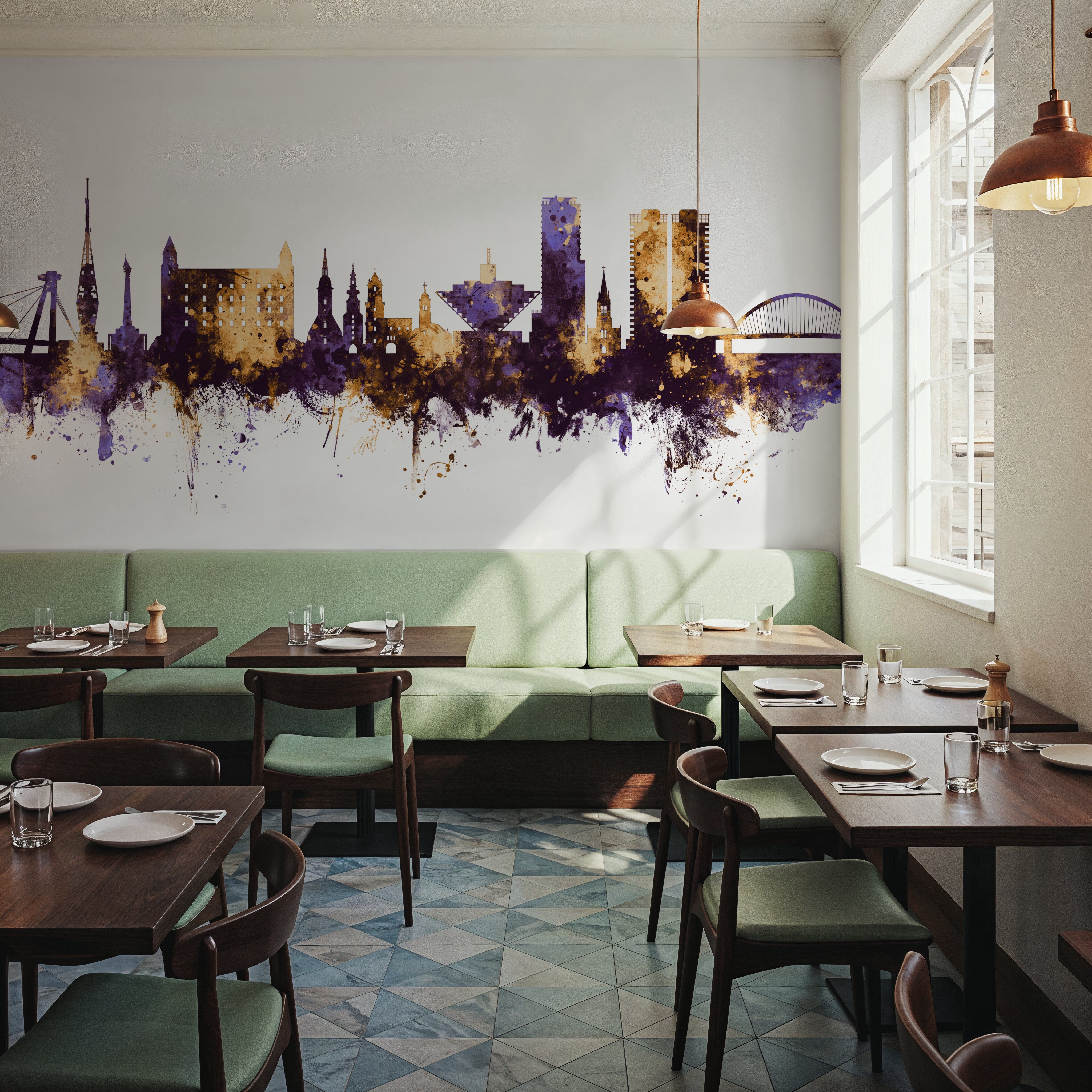 Bratislava Slovakia Skyline Purple & Gold