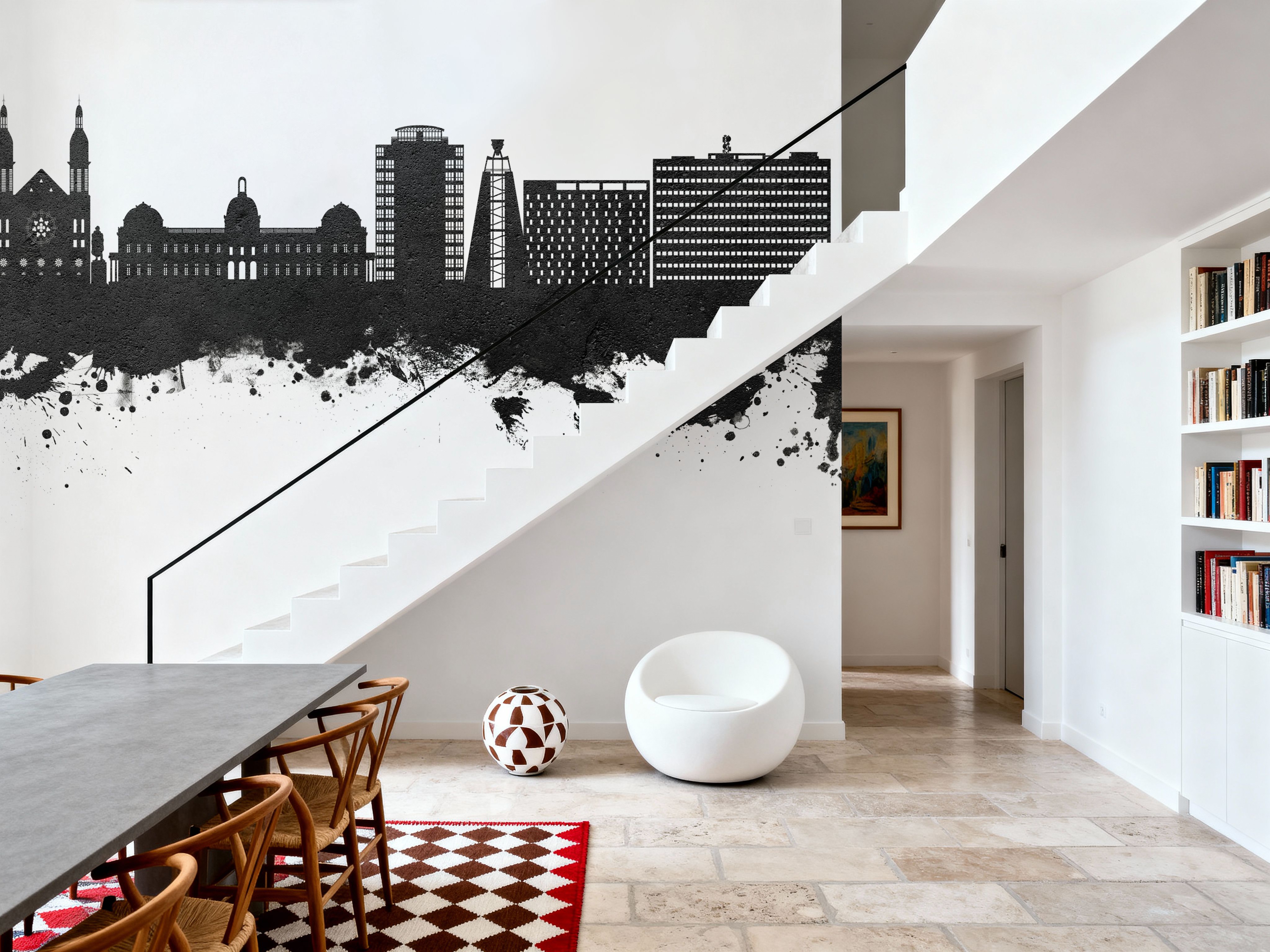 Port-au-Prince Haiti Skyline Black & White