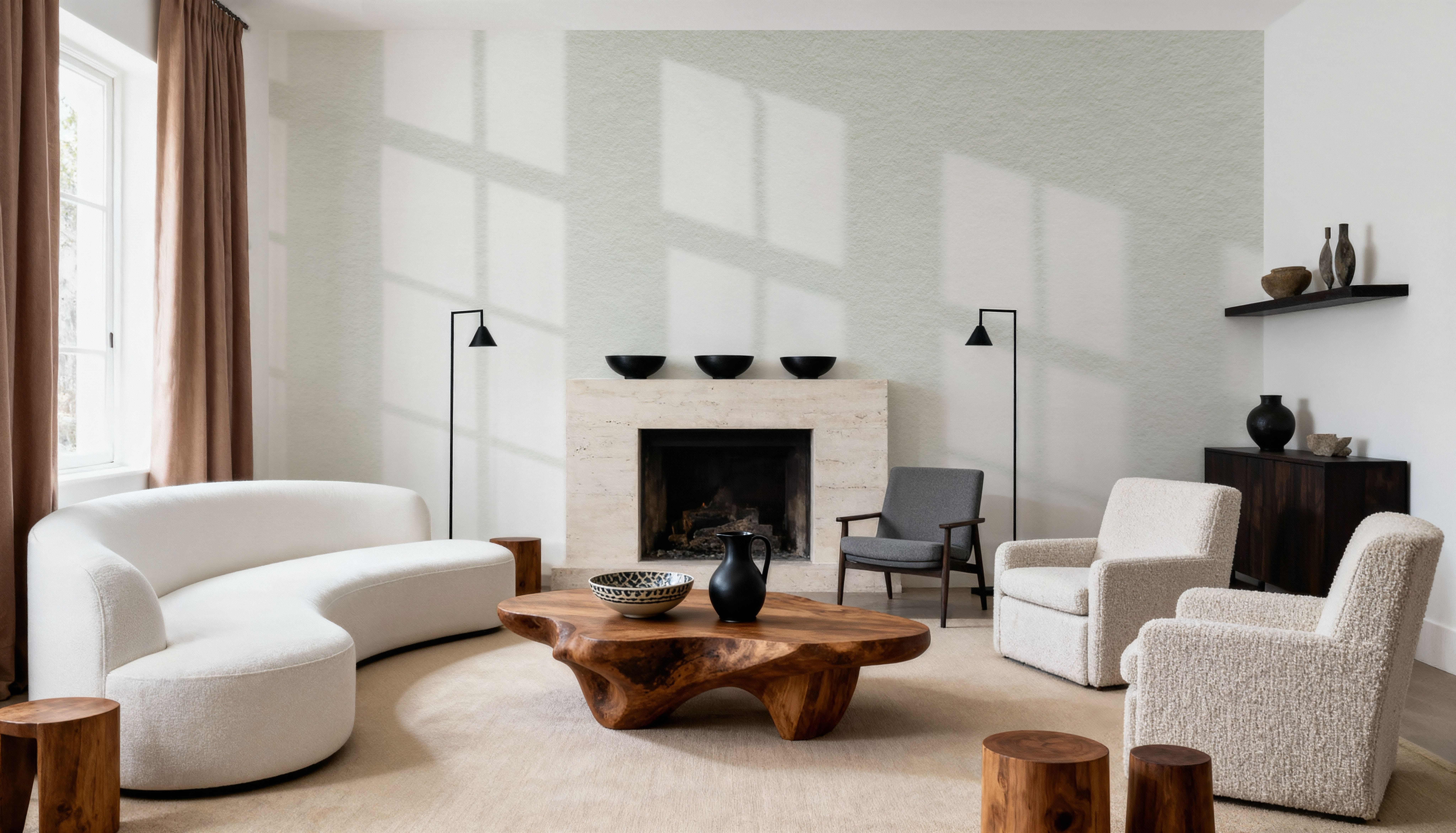 Wall Mural - Sleeping In - Plaster & Stucco mural wallpaper - Hallway staircases - Wallism US - Premium, Textured or Peel & Stick