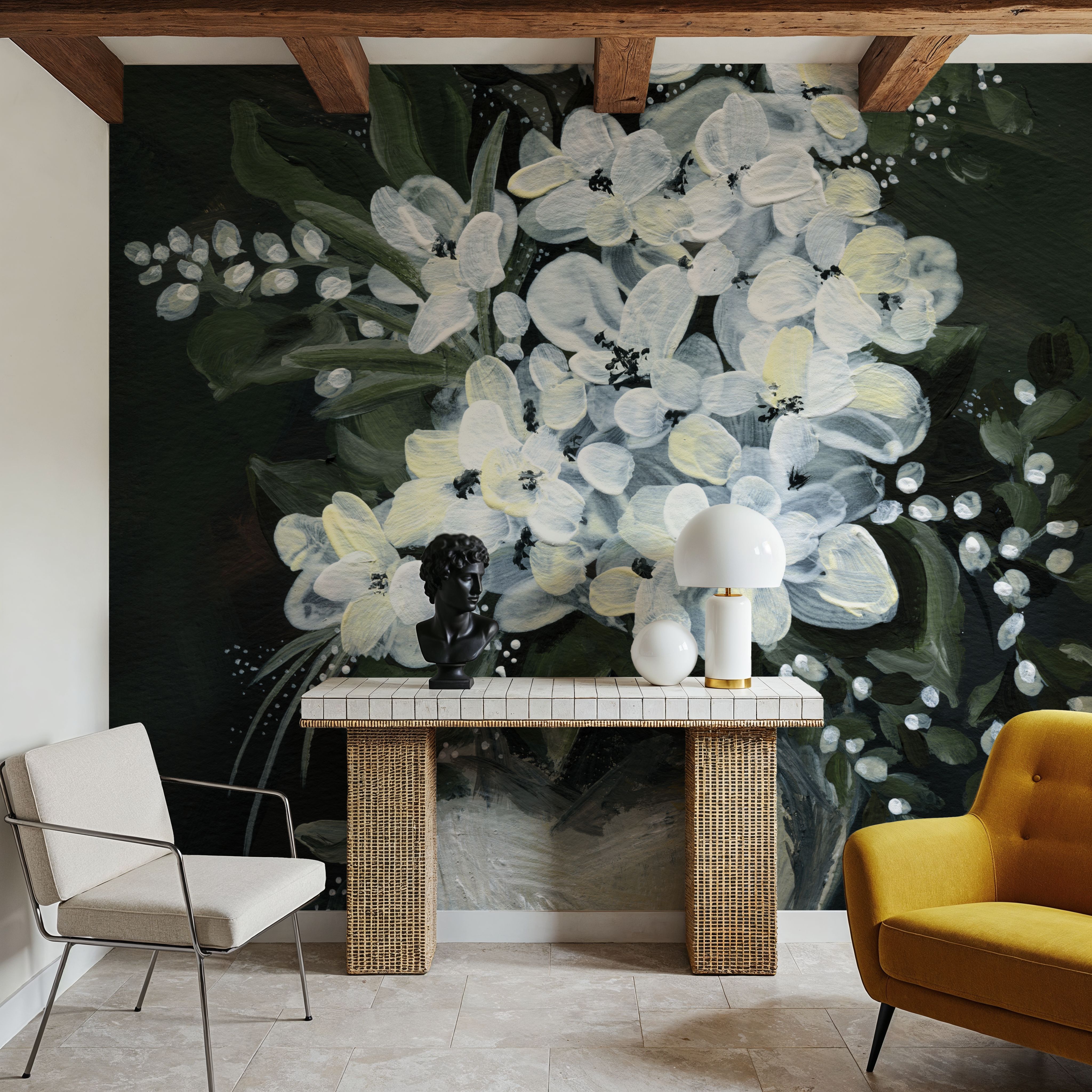 White Flowers in Vase