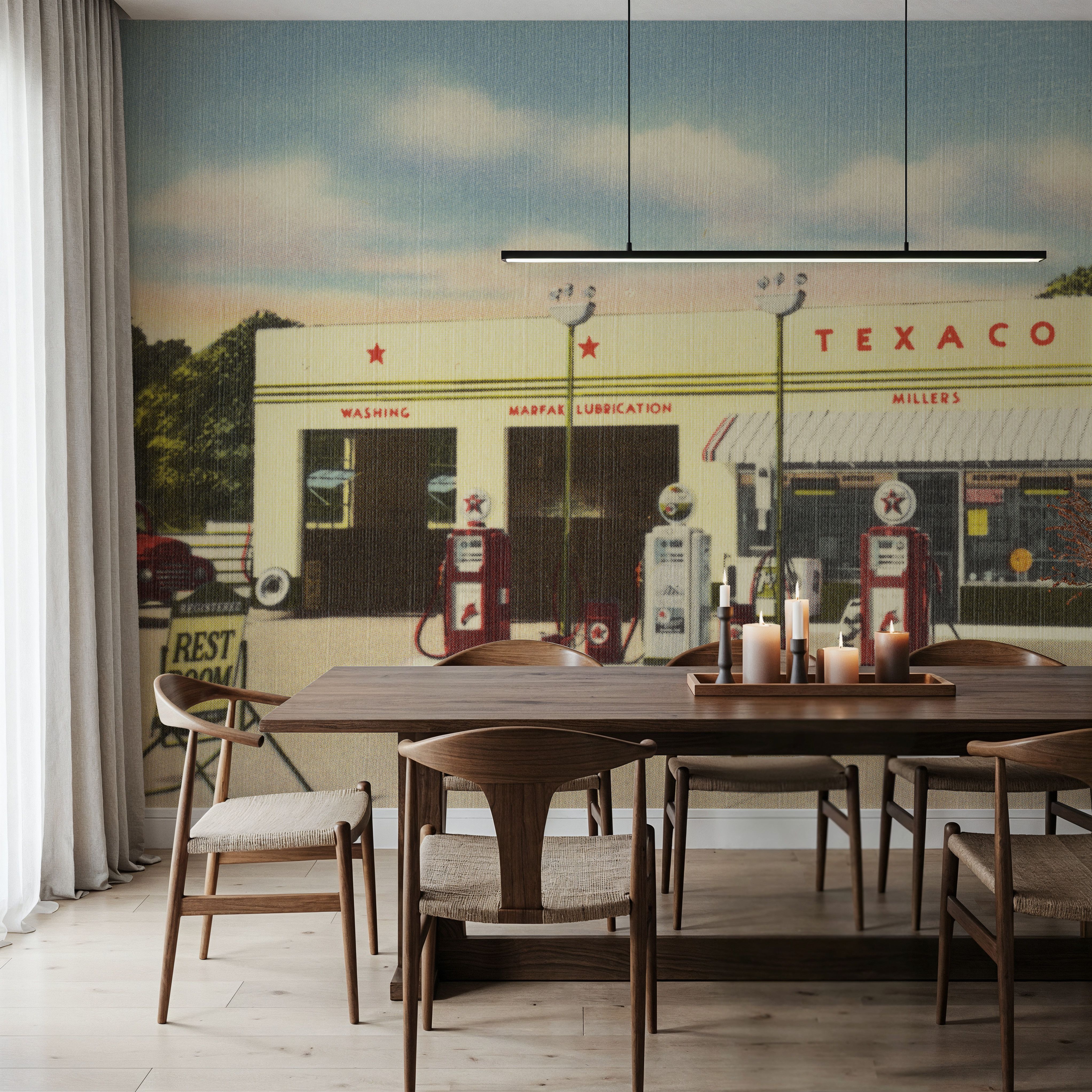 Greetings from the Gas Station - Screenprint Postcard