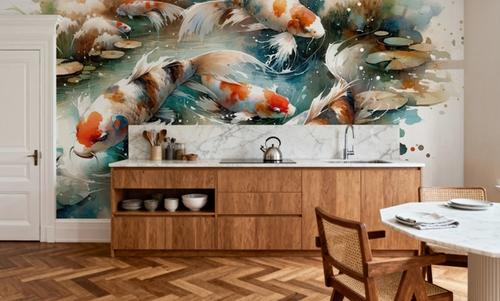 Koi Fishes in Watercolor