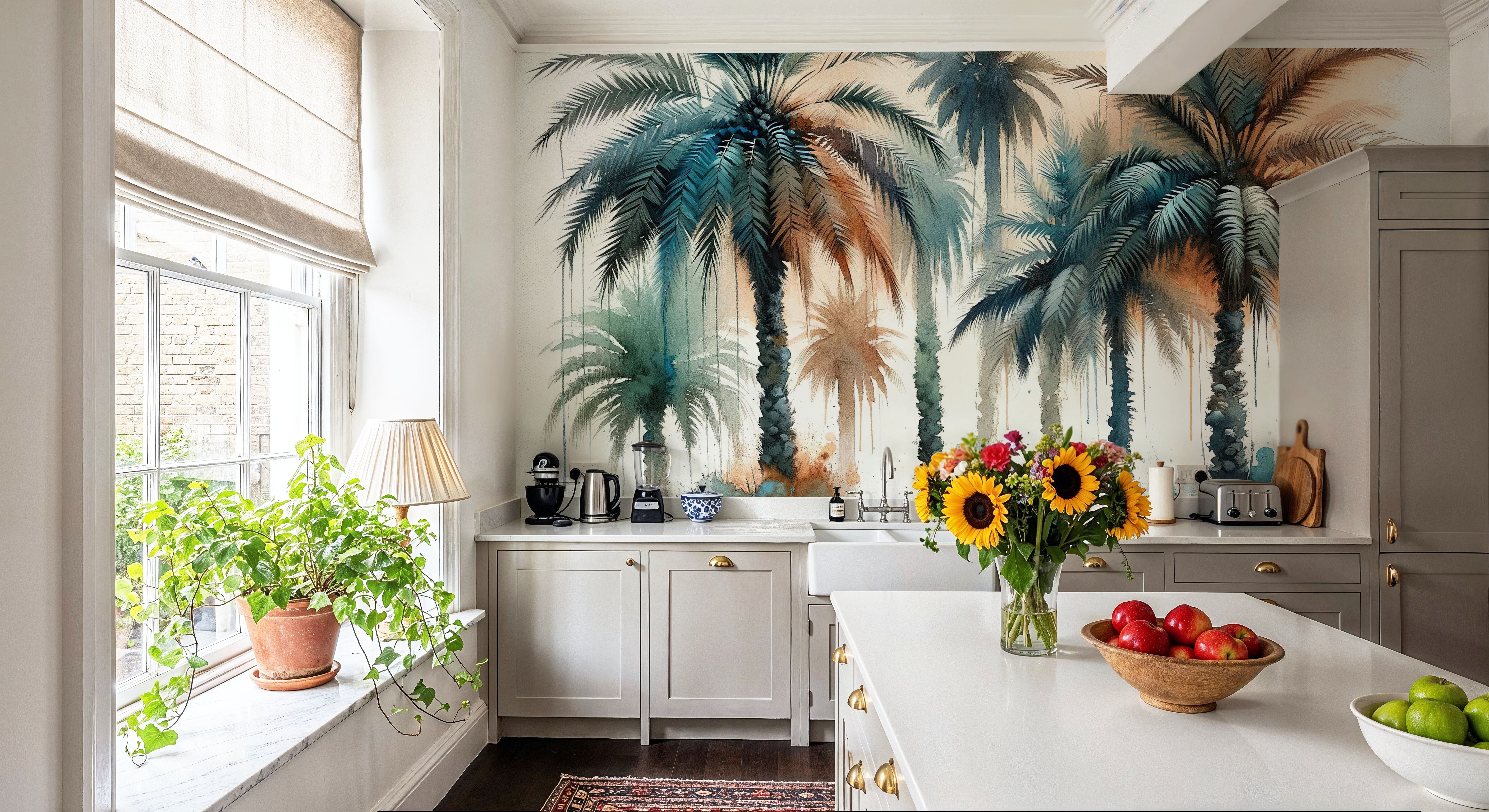 Palm Grove Watercolor