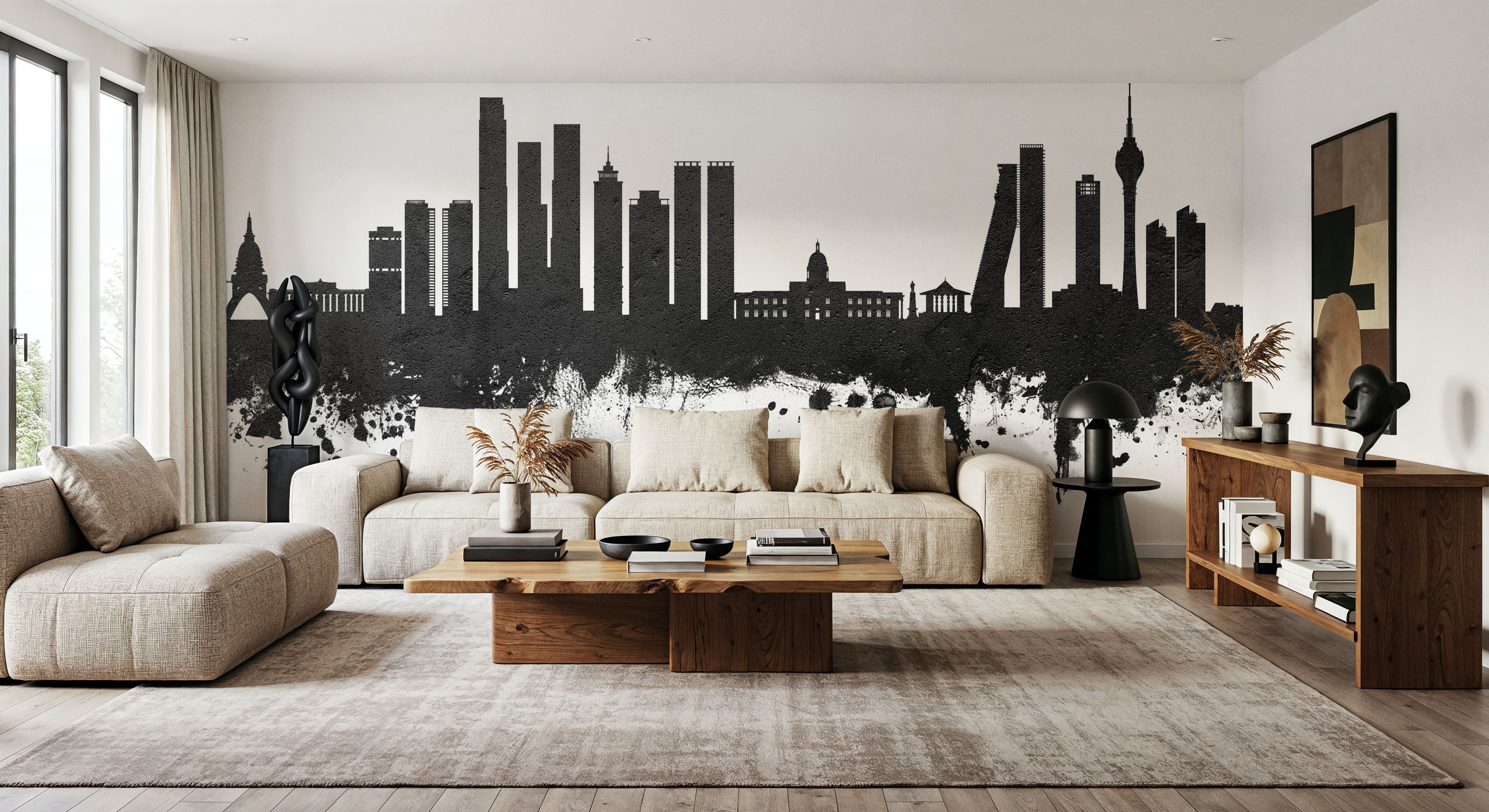 Colombo Sri Lanka Skyline Black & White