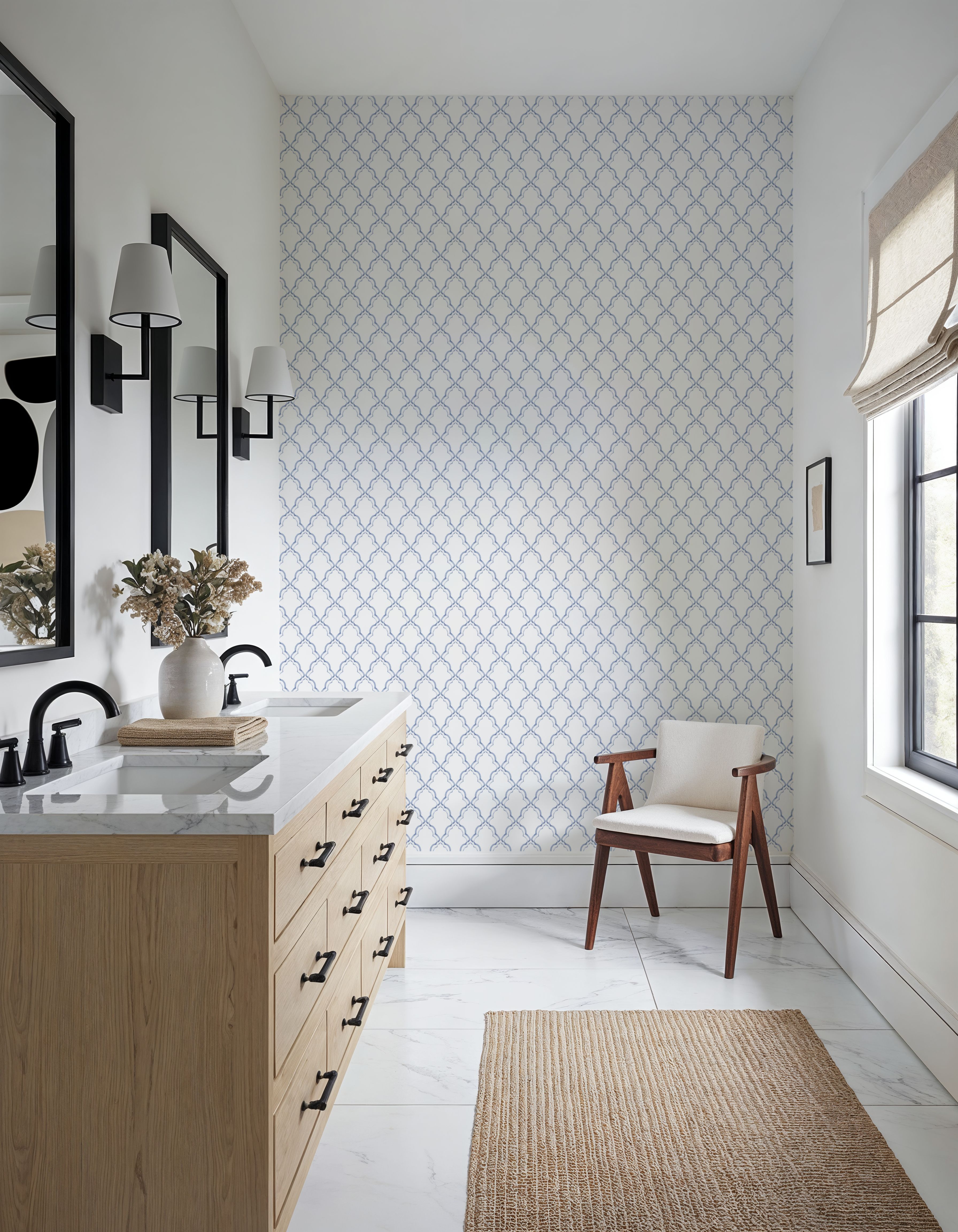 Medallion Trellis, Blueberry