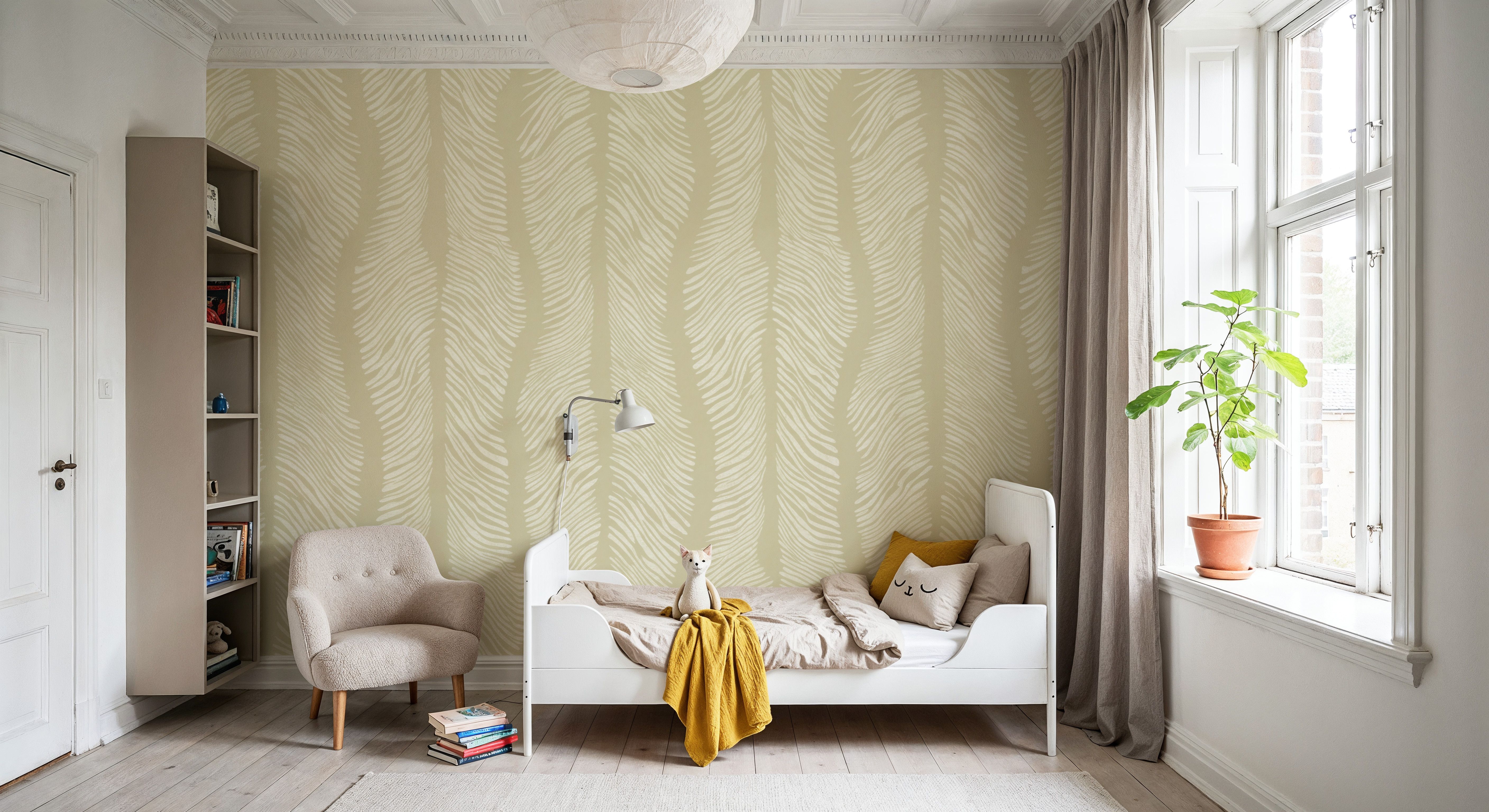 Wild Whisper, Green Beige, Tapet