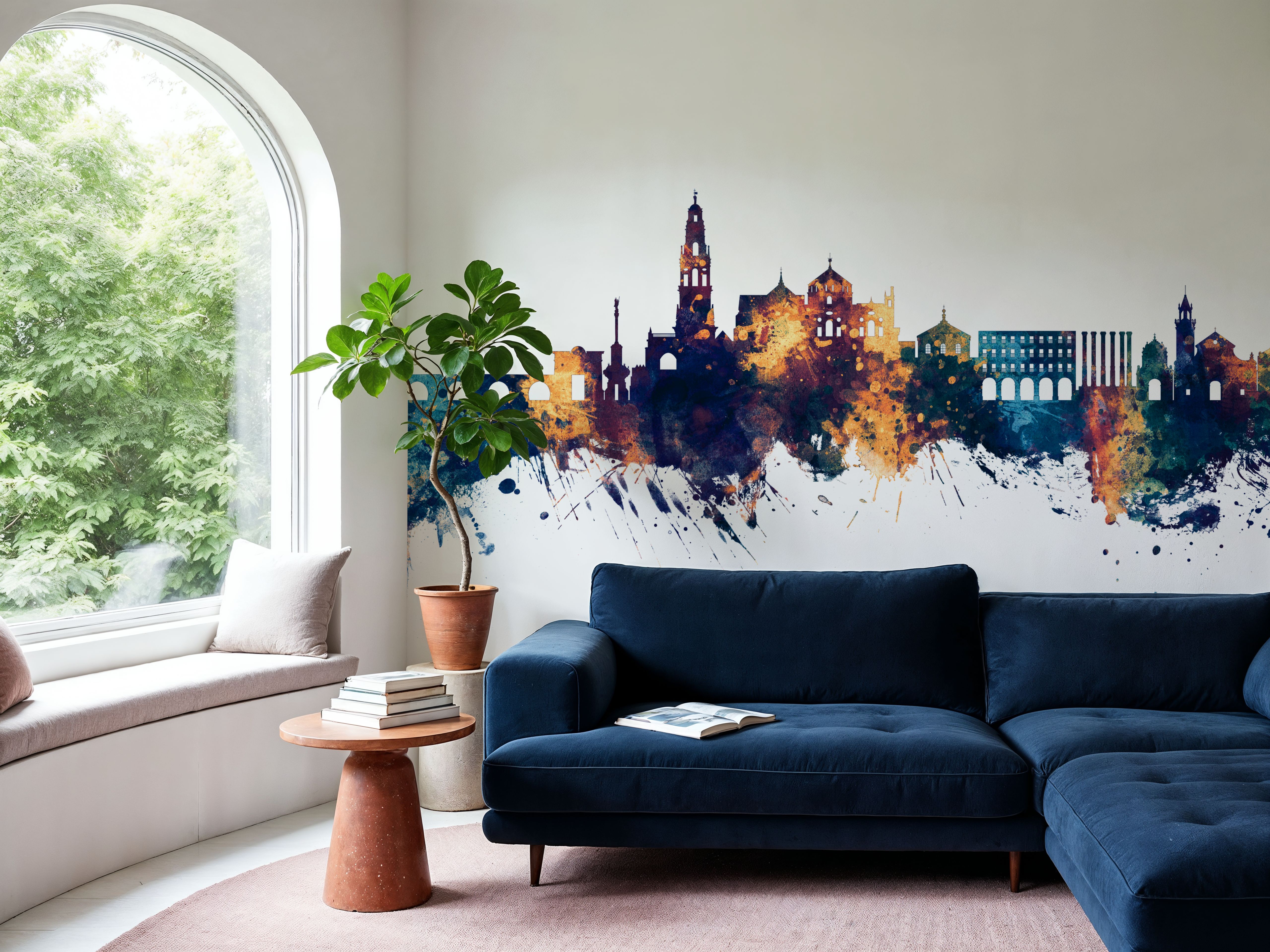 Córdoba Spain Skyline Blue & Bronze