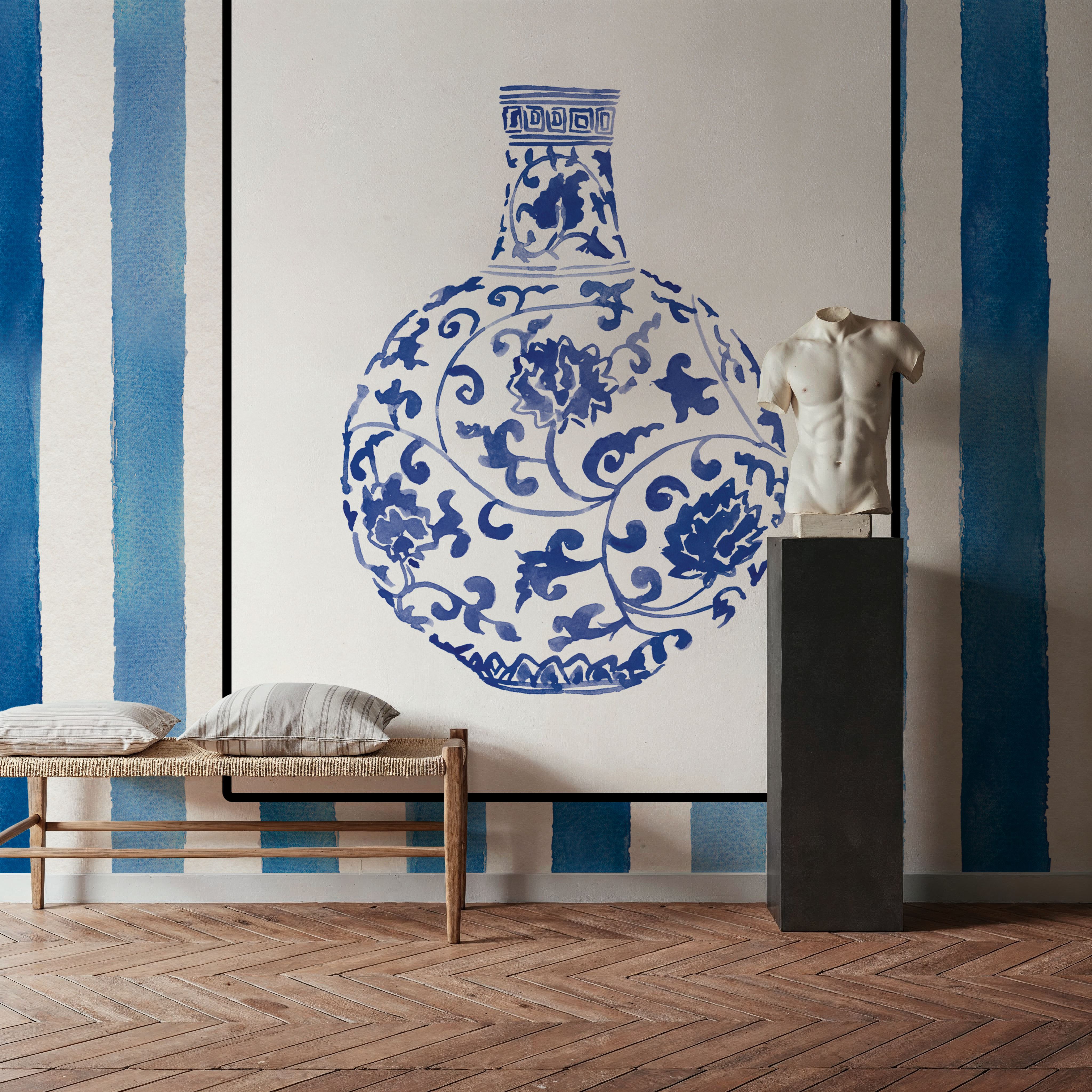 Chinoiserie Vase III Stripes