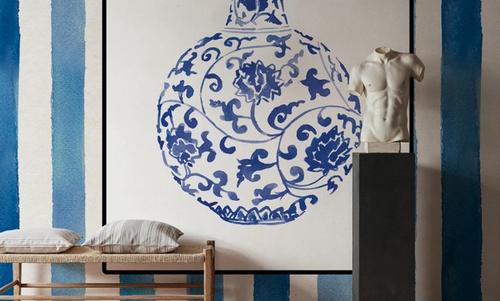 Chinoiserie Vase III Stripes