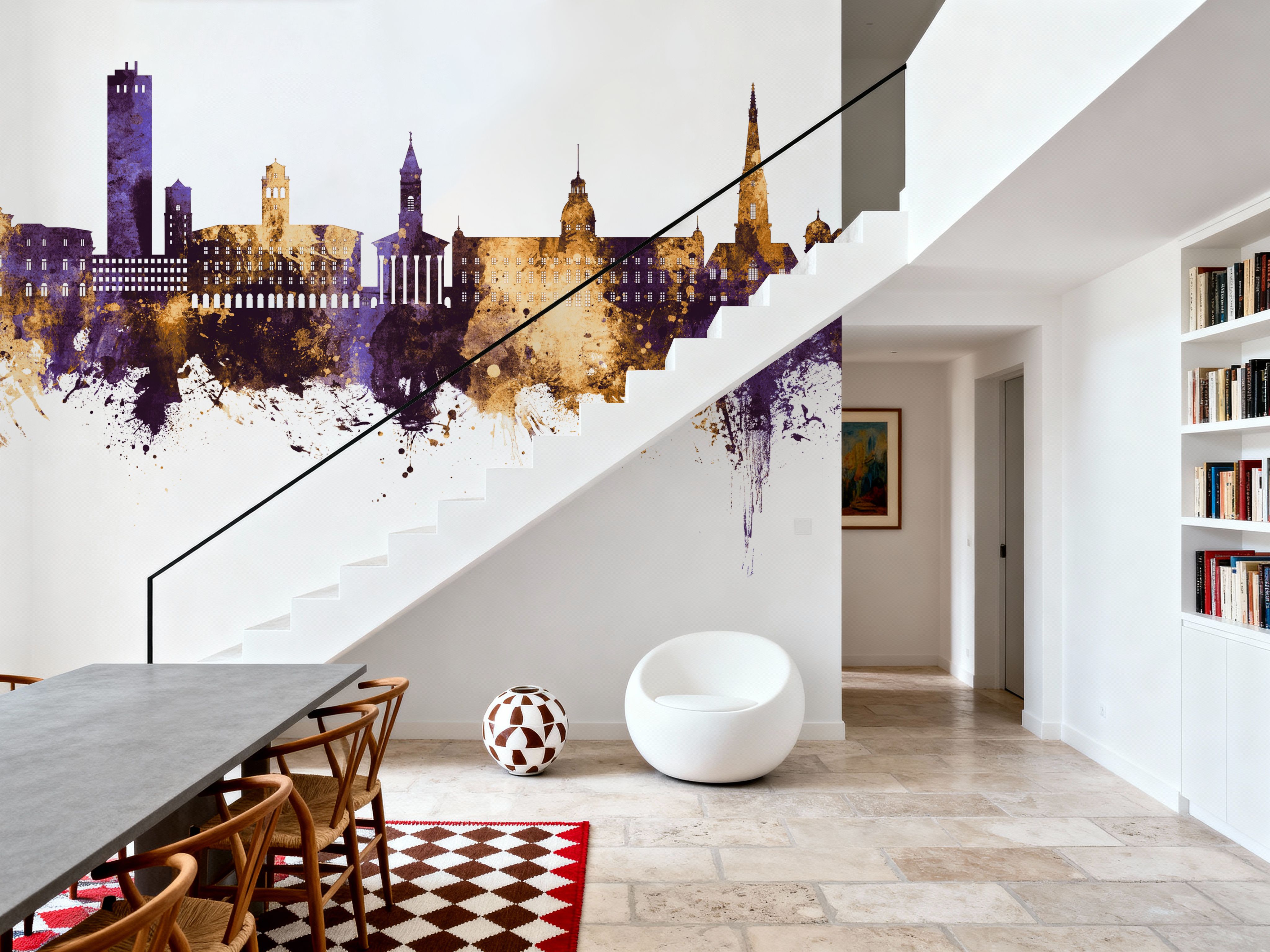 Karlsruhe Germany Skyline Purple & Gold