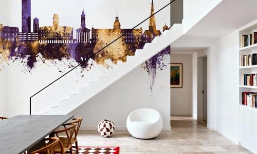 Karlsruhe Germany Skyline Purple & Gold