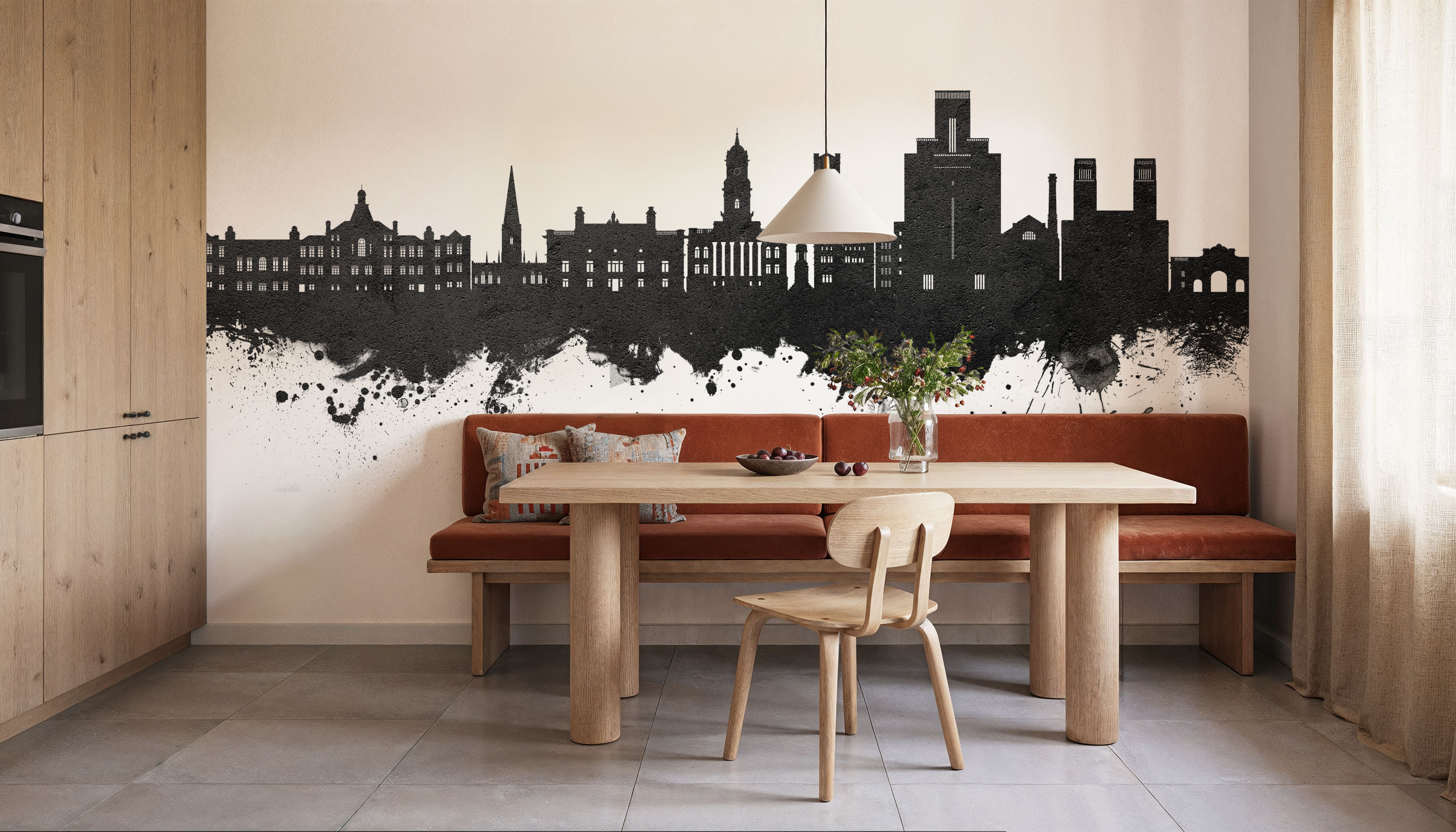 Birkehead England Skyline Black & White