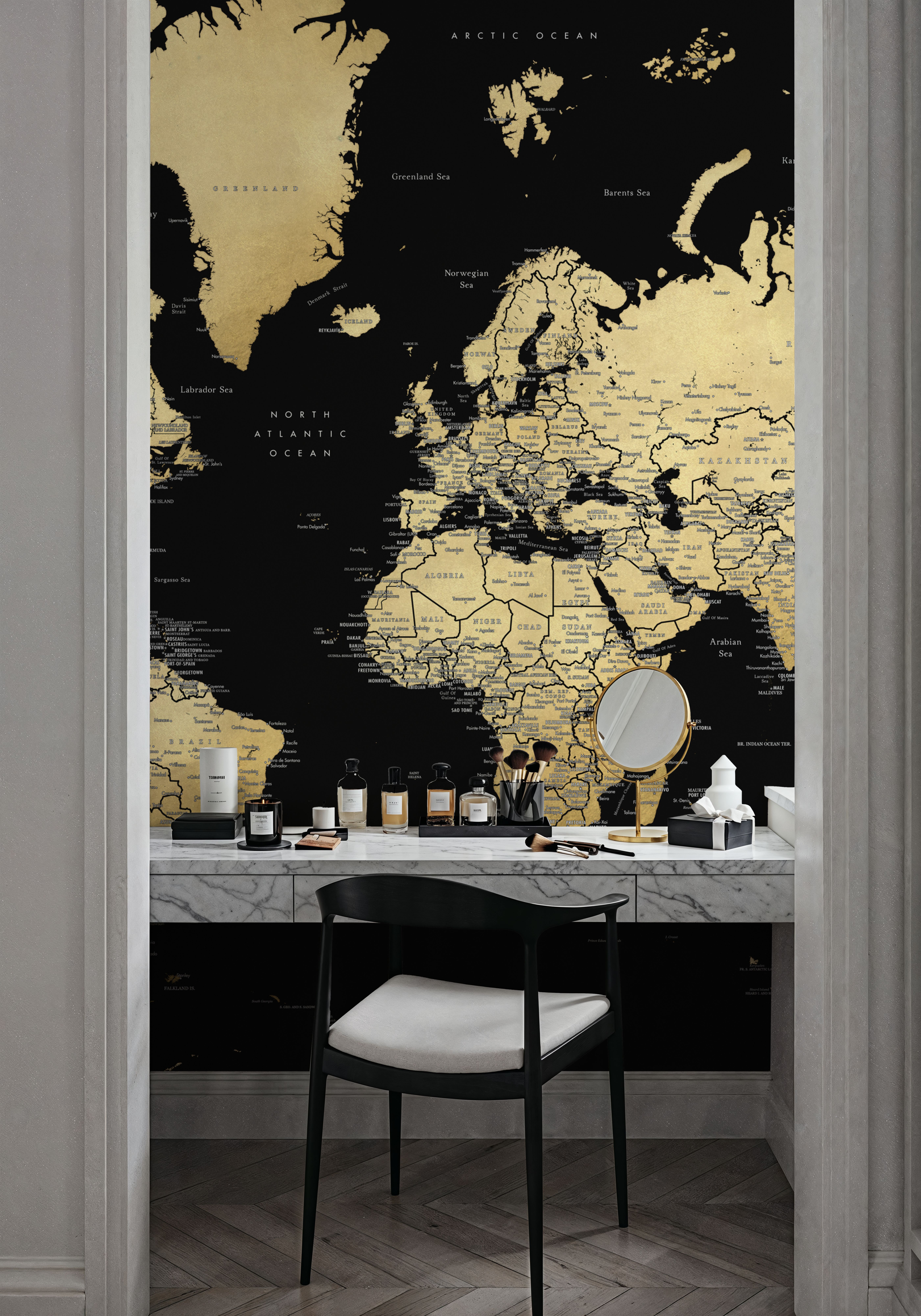 World Map Cities - Eleni