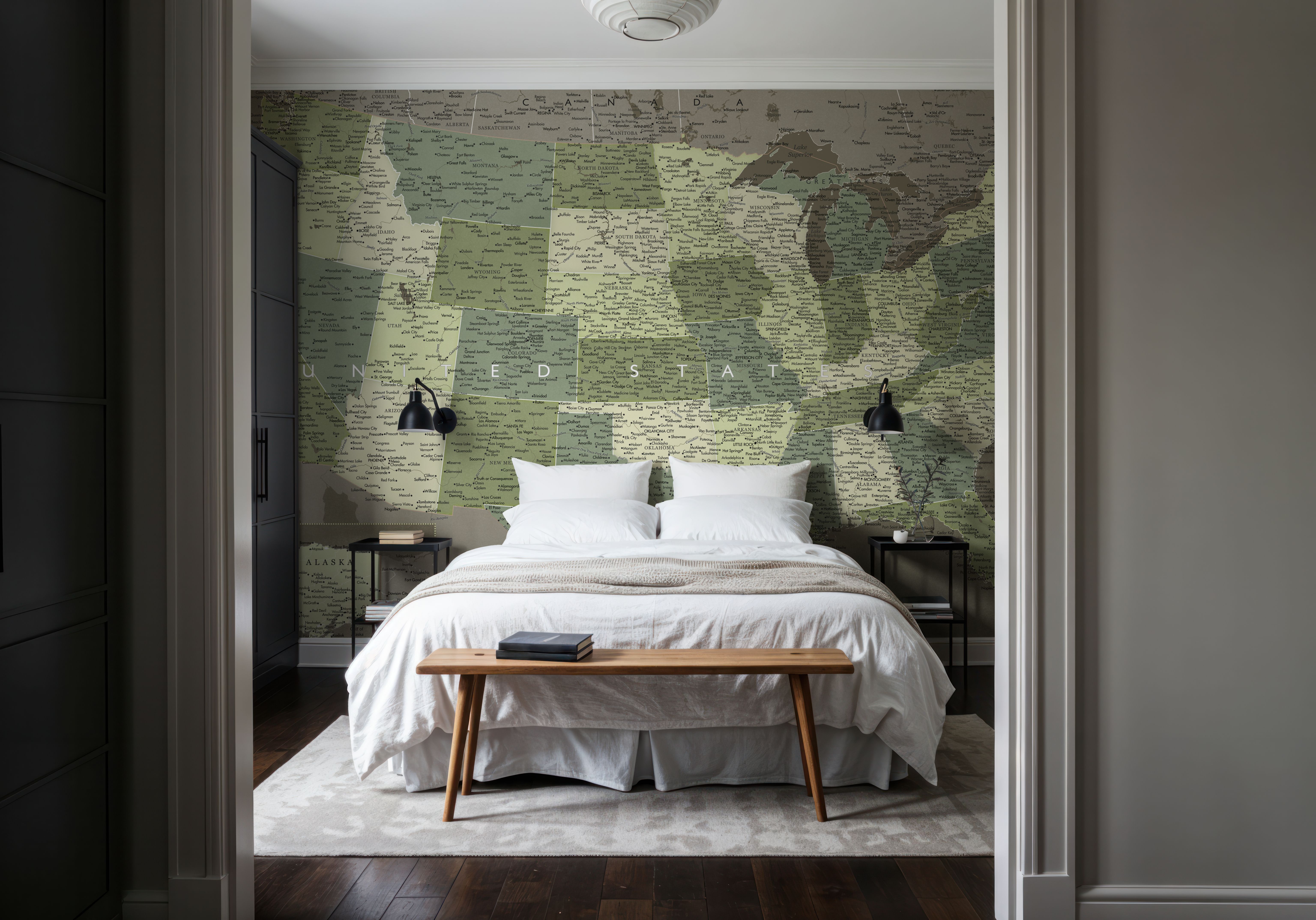 US Map Detailed - Camo, Wallpaper