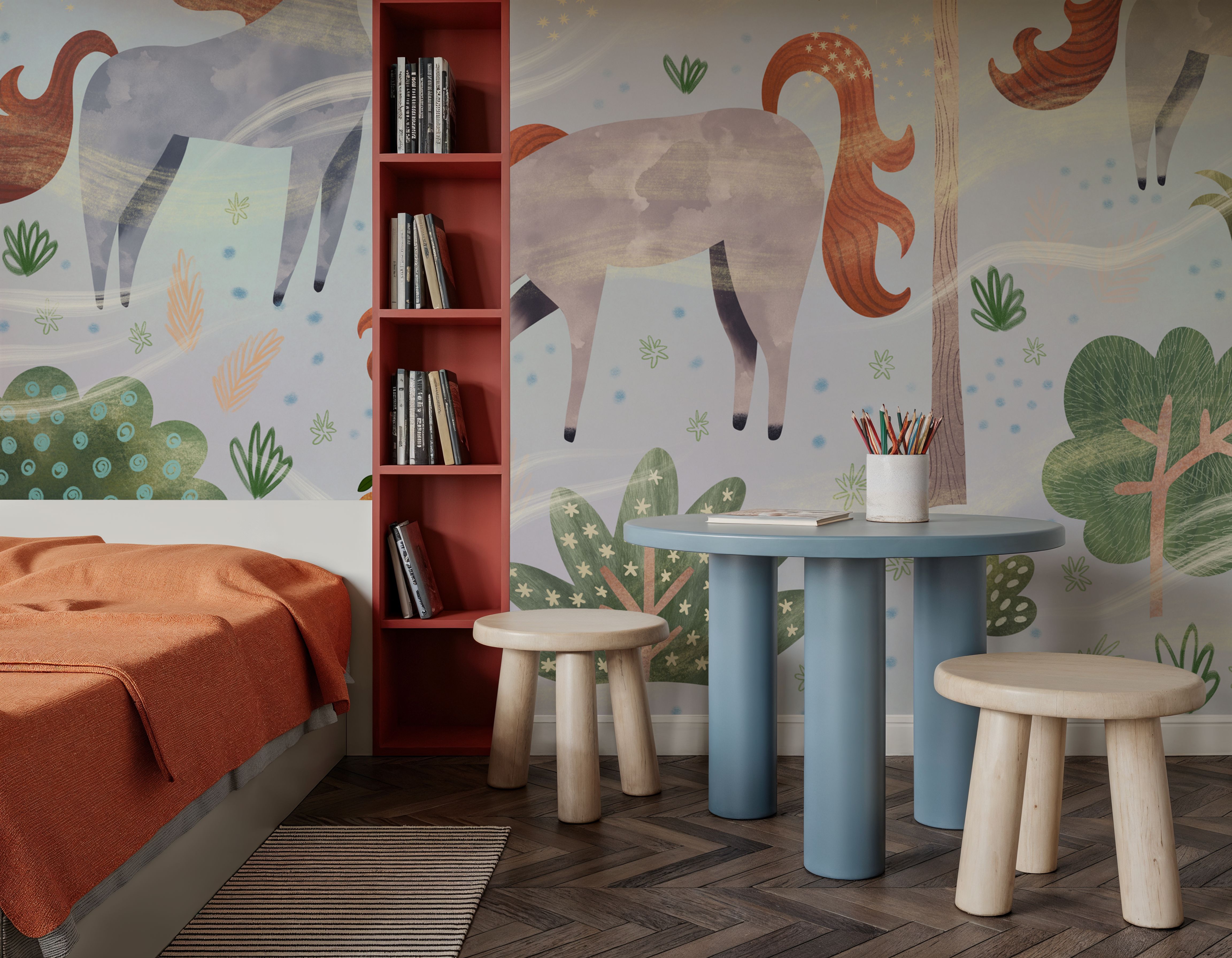 Enchanted Horses, Ice Blue