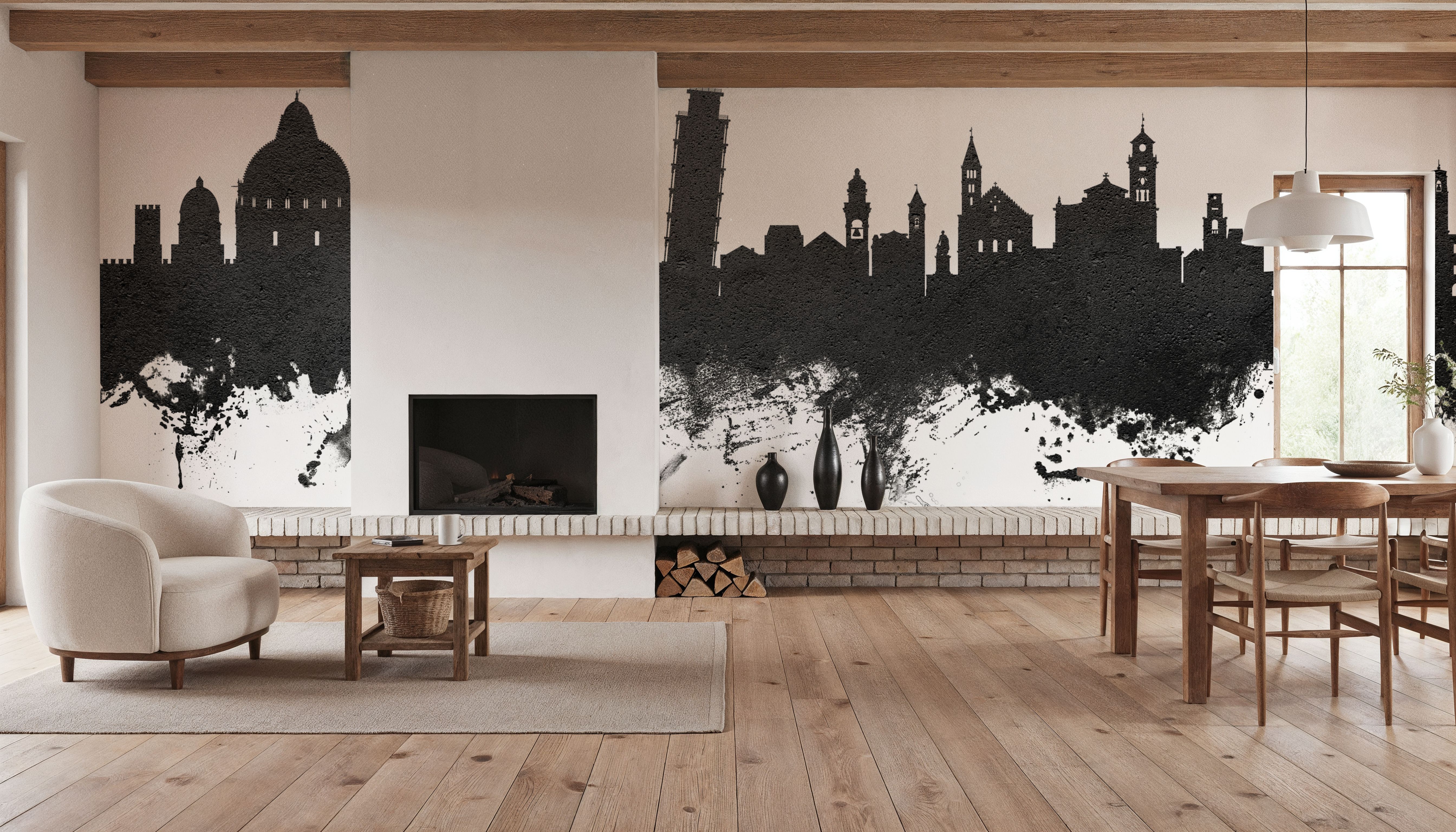 Pisa Italy Skyline Black & White