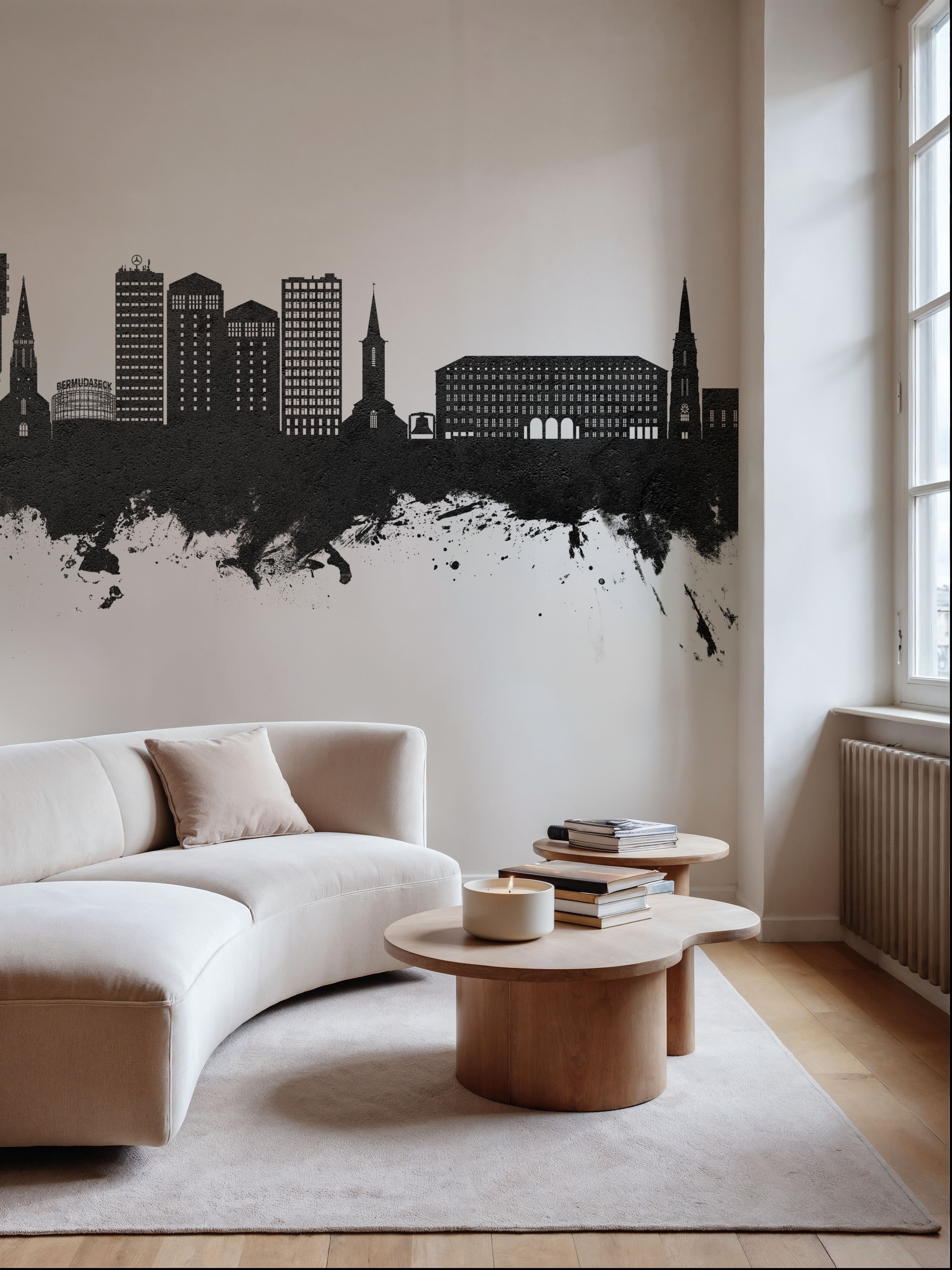 Bochum Germany Skyline Black & White