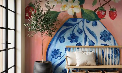 Blooming Strawberry Vase