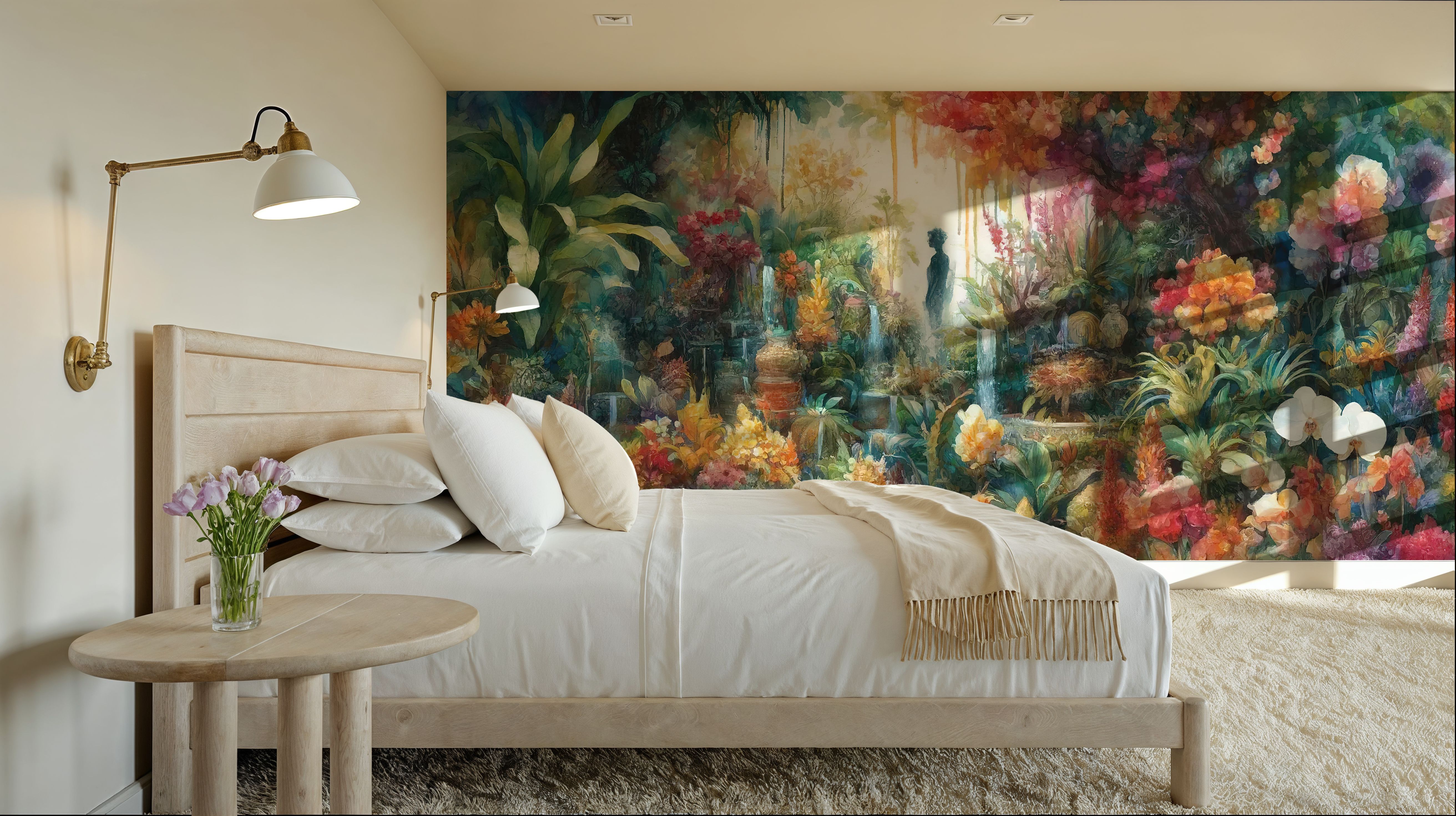 Lush Garden of Eden at Sunrise