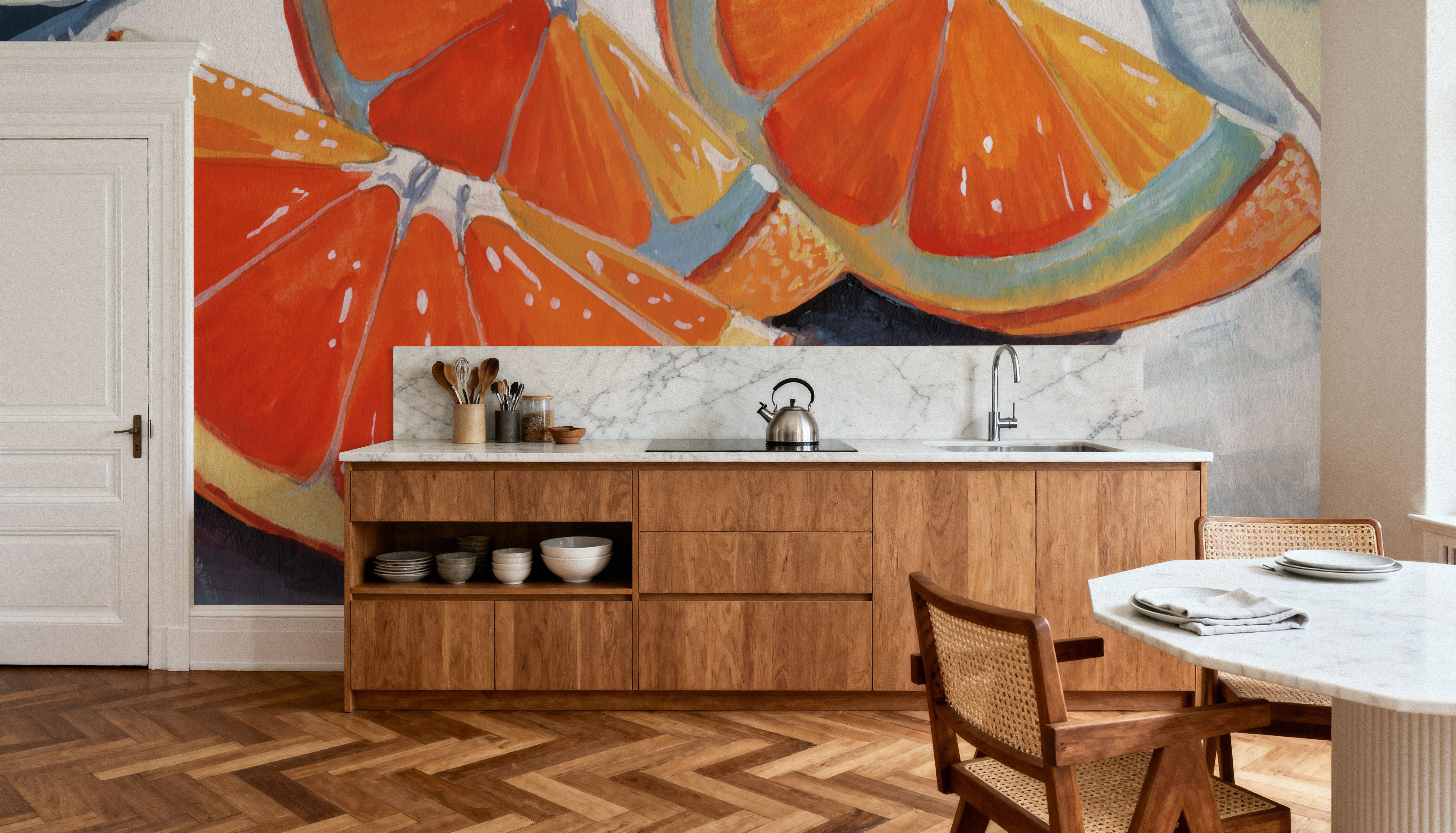 Oranges Catching The Light, Wallpaper