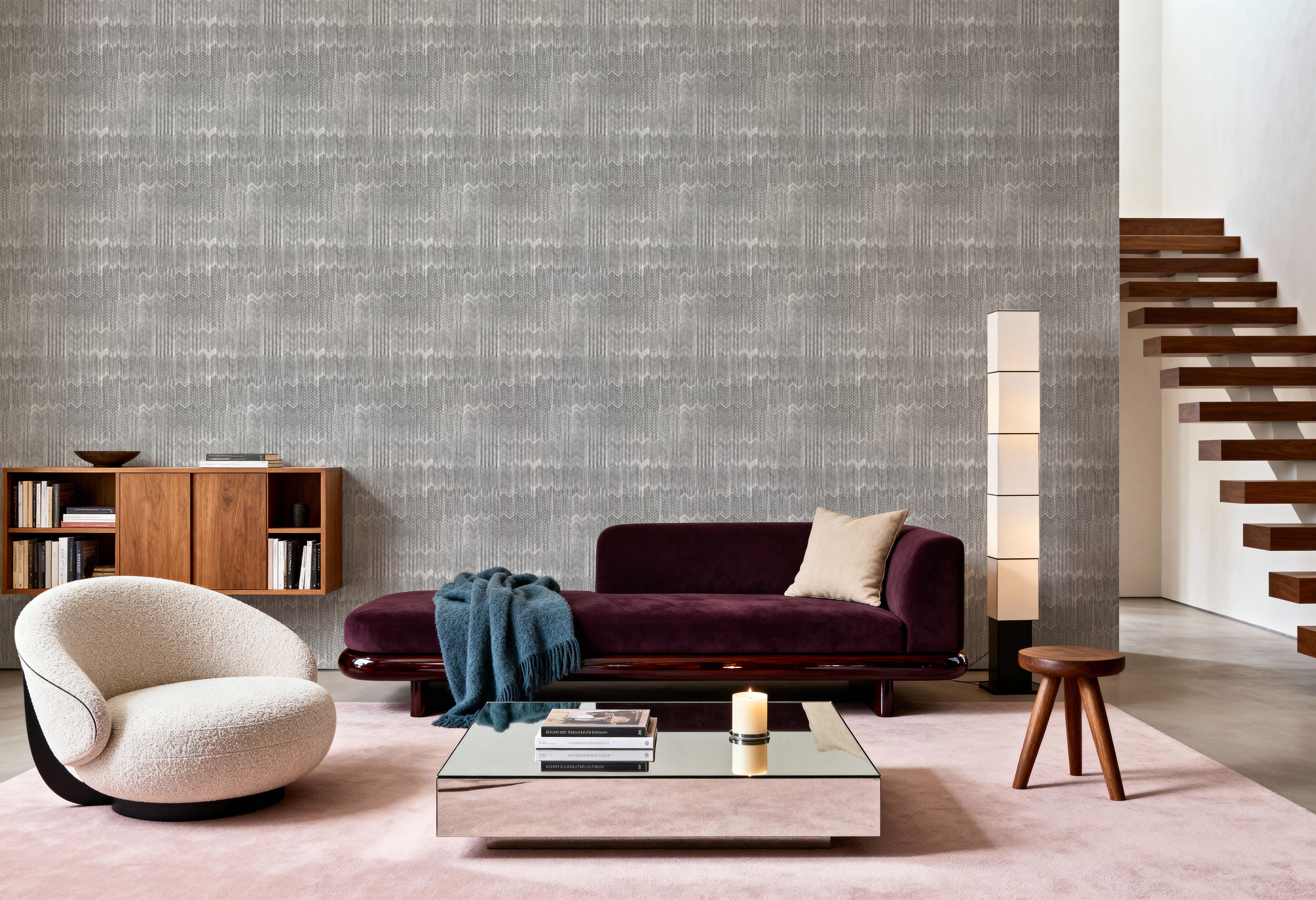 Staggered Zig-Zag, Gray