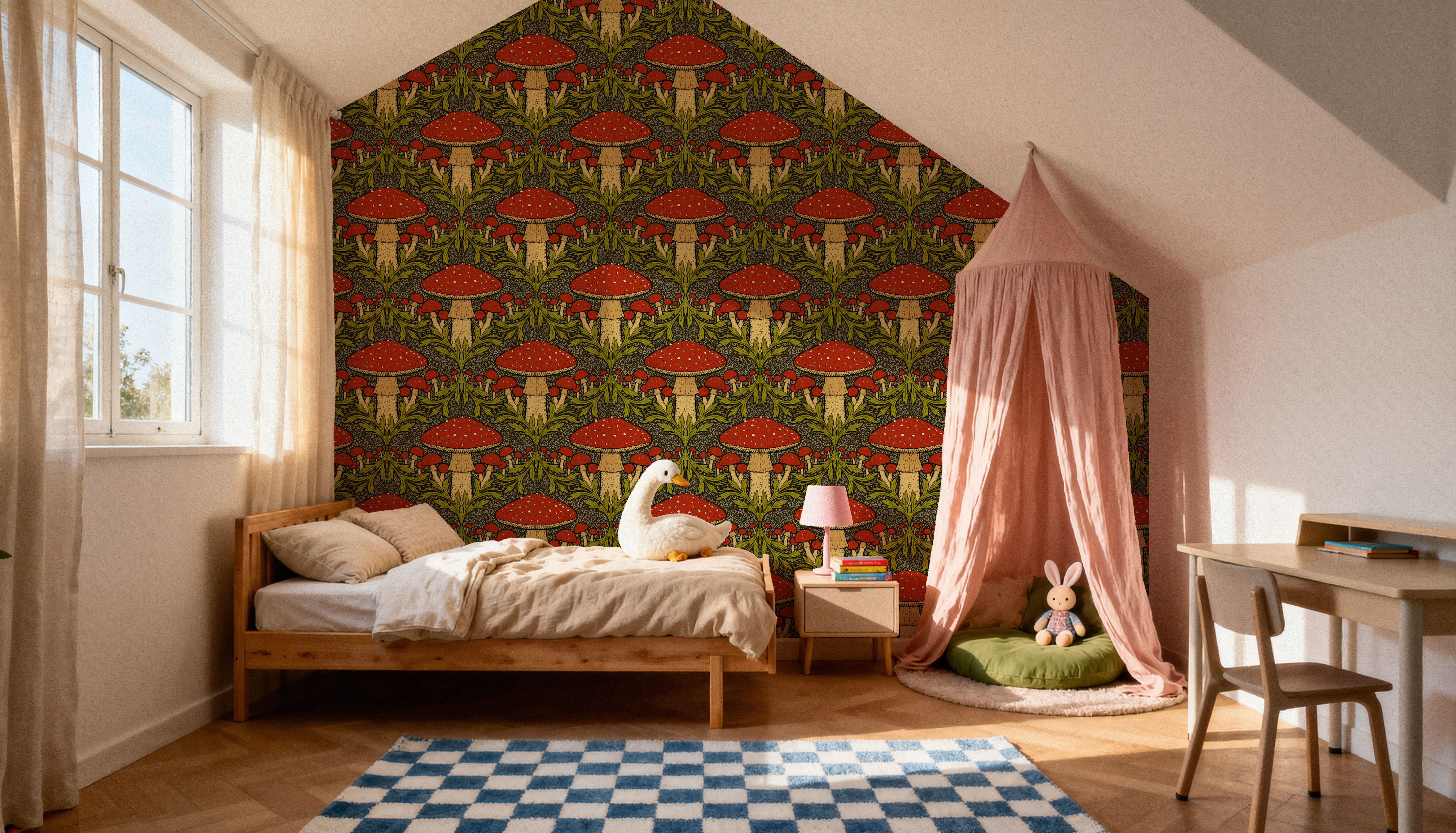 Heritage Toadstool, Deep Red