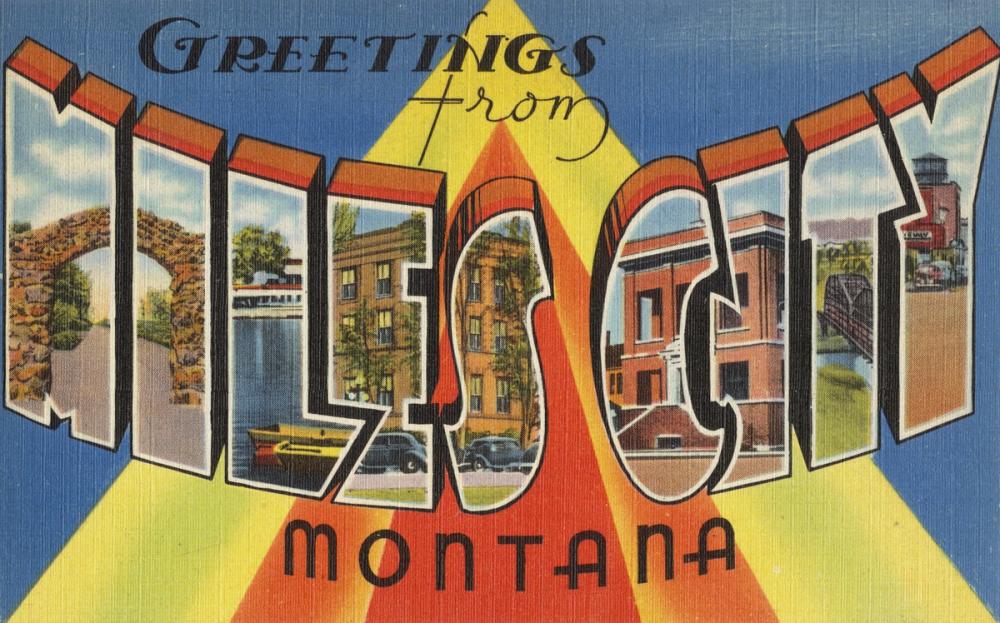 Greetings from Miles City - Screenprint Postcard