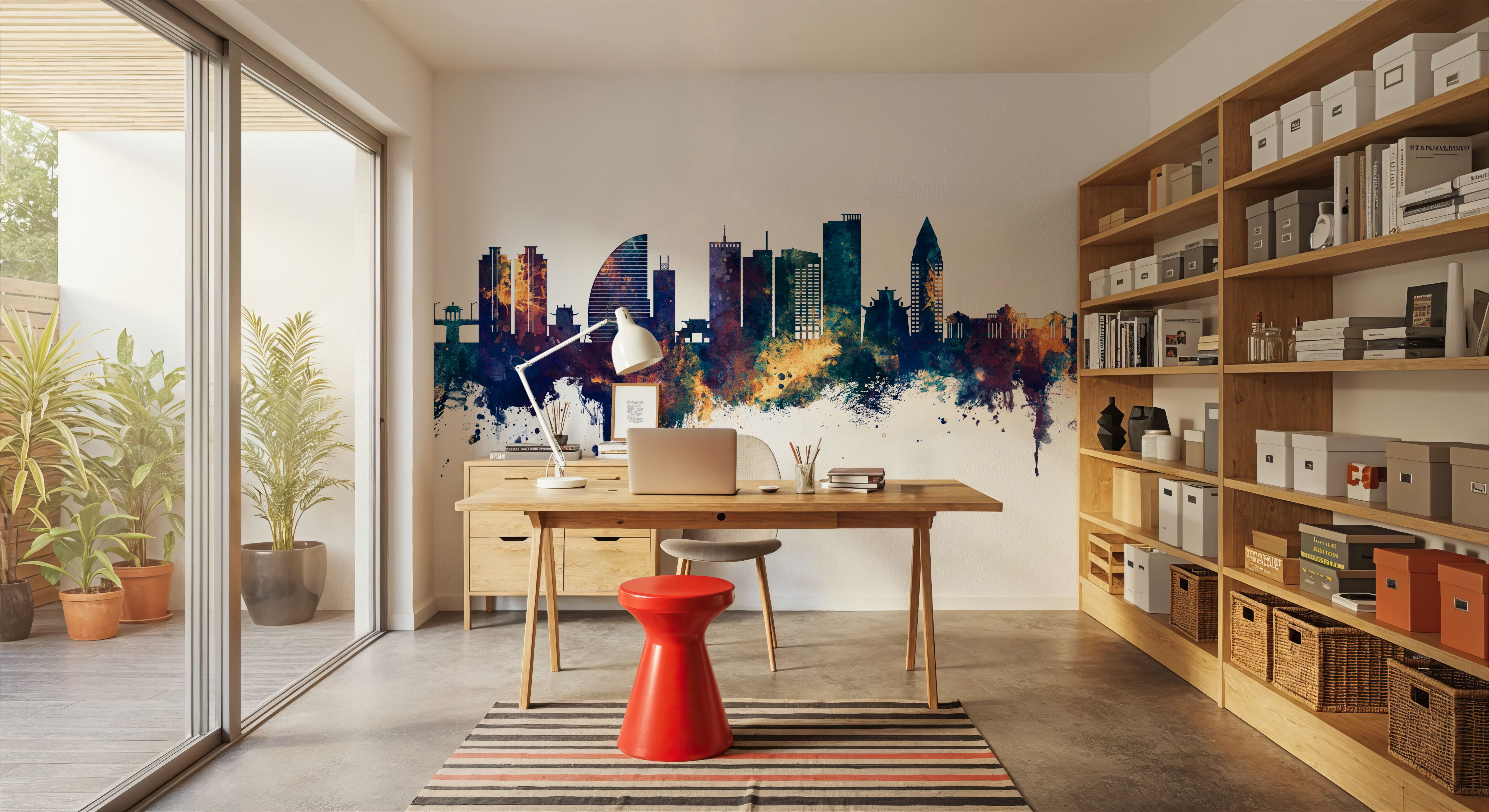 Ulaanbaatar Mongolia Skyline Blue & Bronze, Tapeten