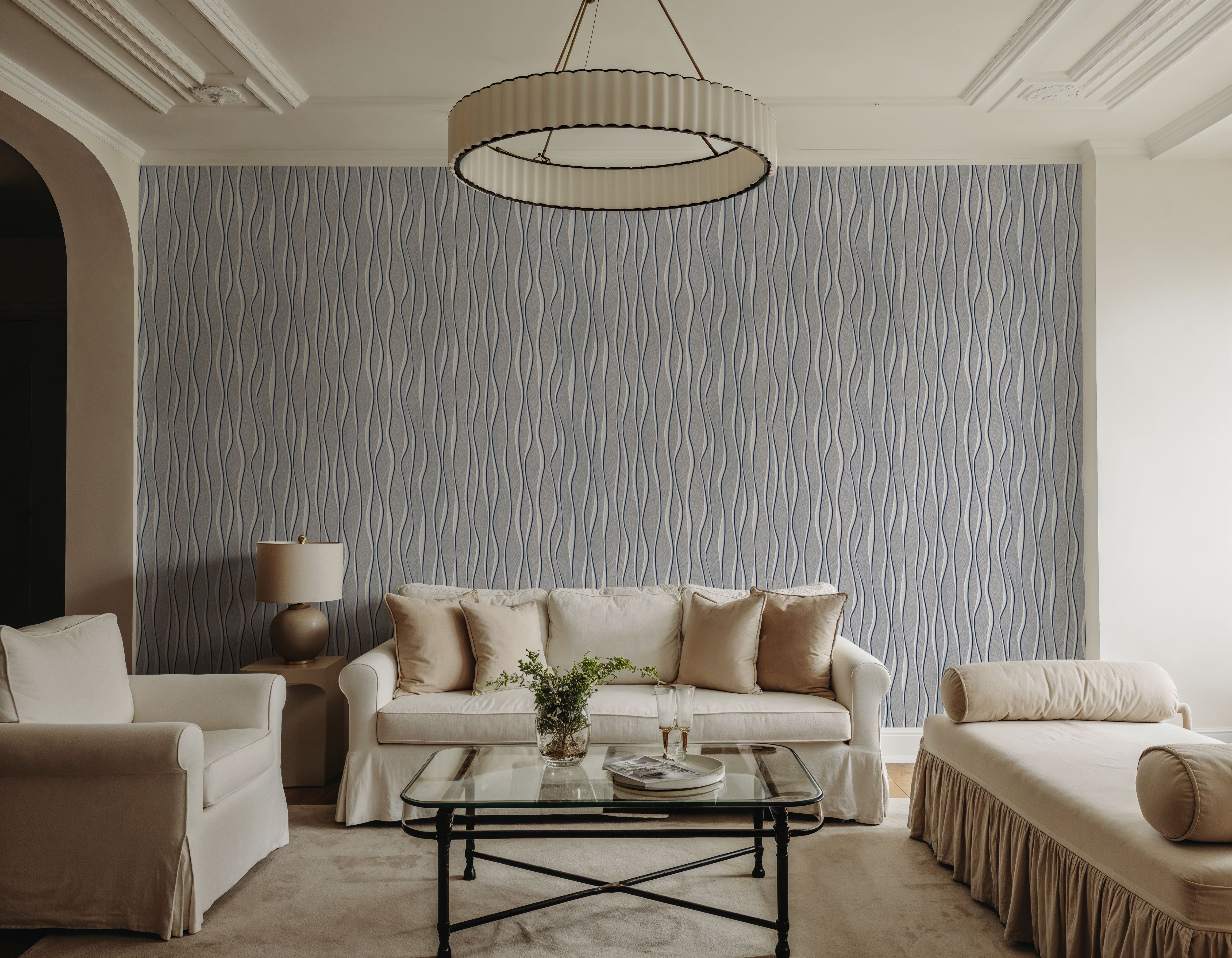 Swaying Lines, Dove Blue