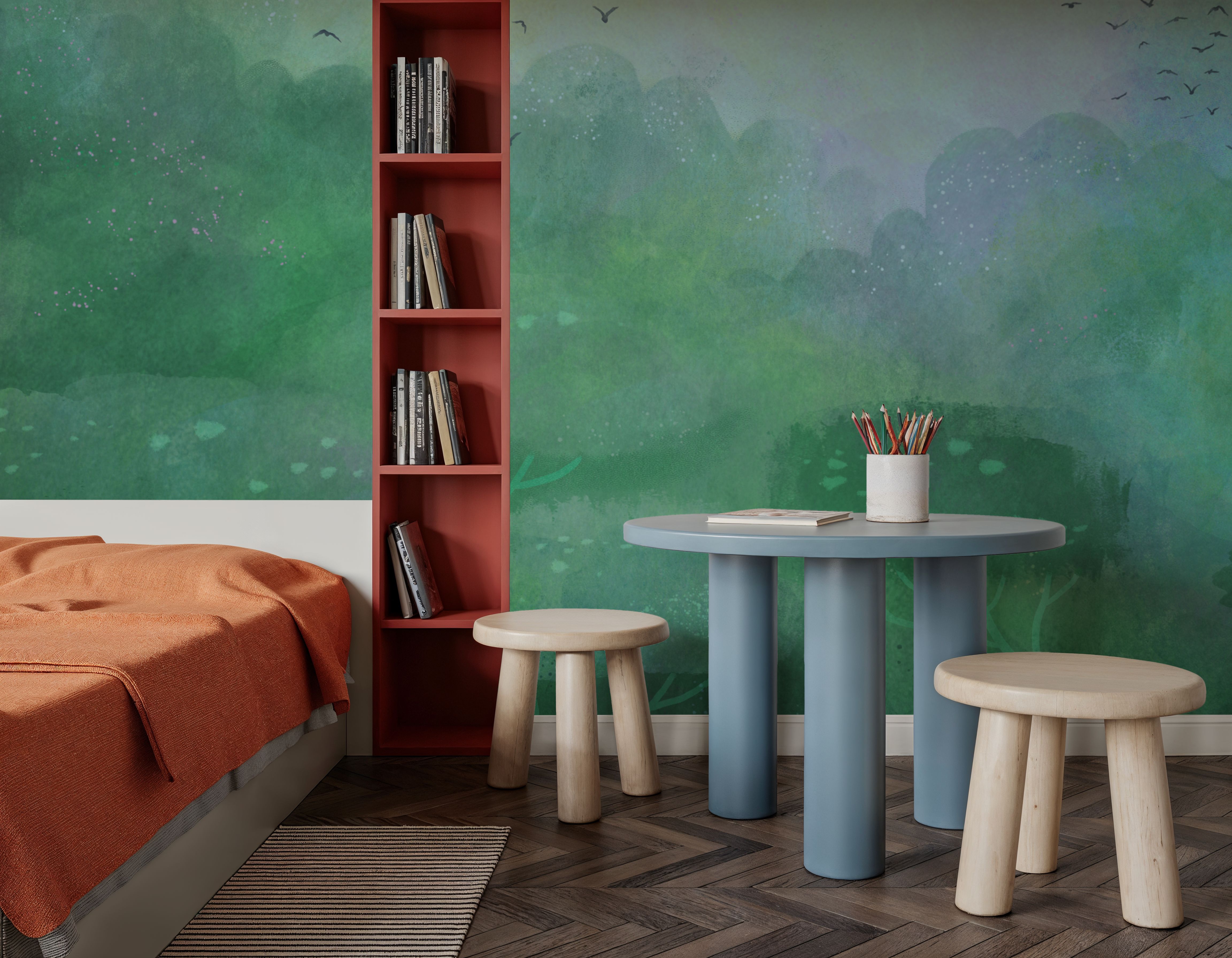 Dreamy Landscape, Powder Blue