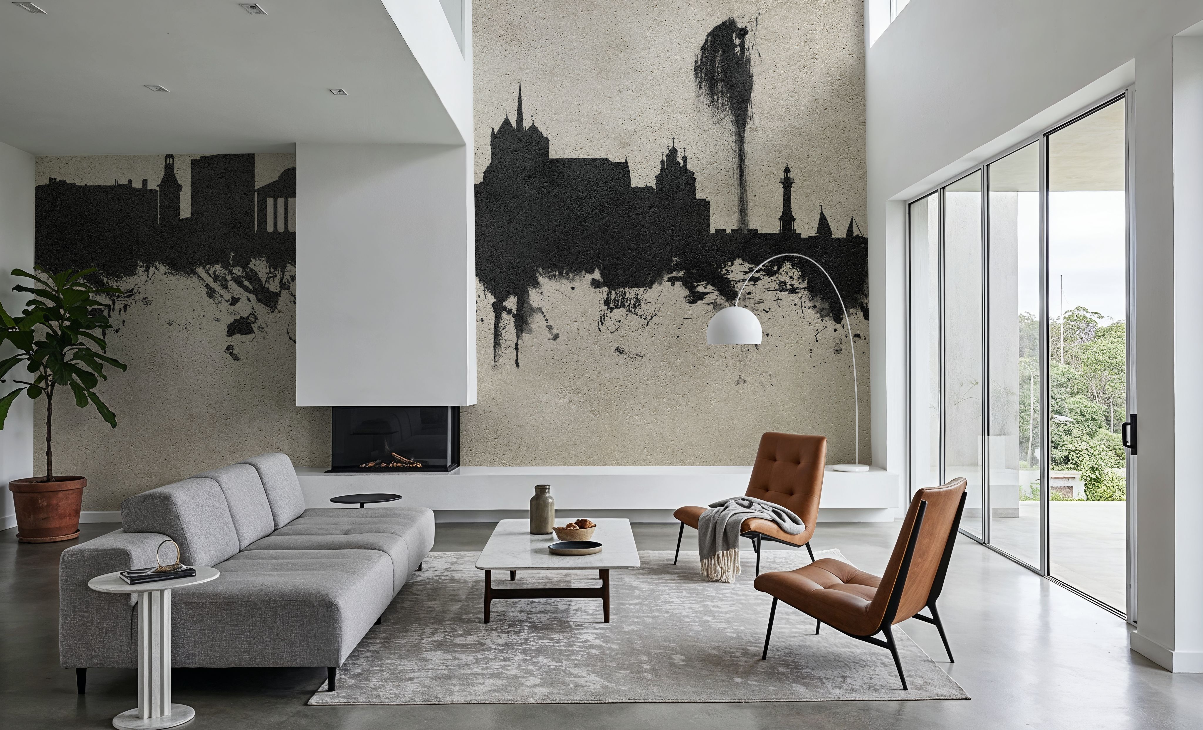 Geneva Switzerland Skyline Concrete