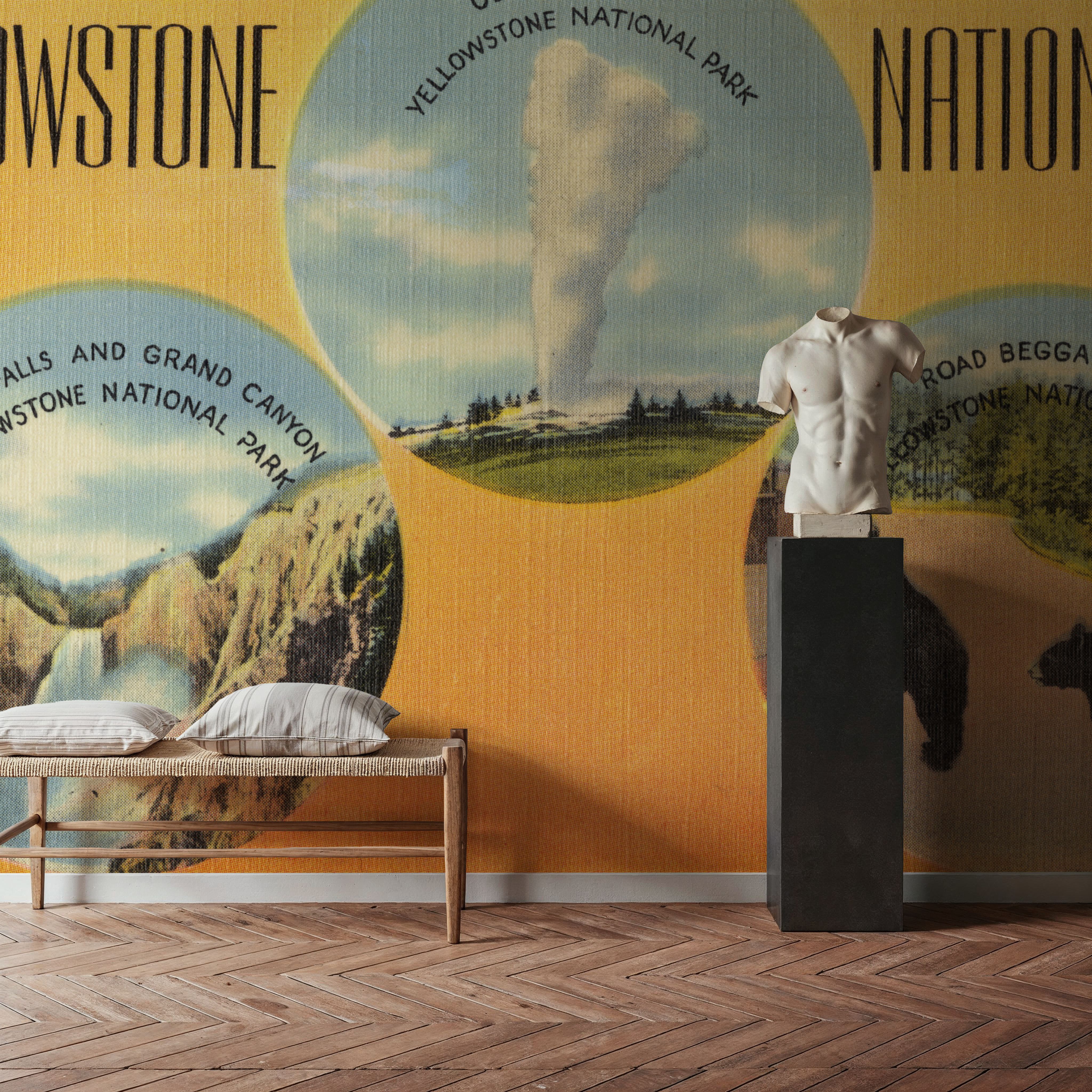 Greetings from Yellowstone - Screenprint Postcard