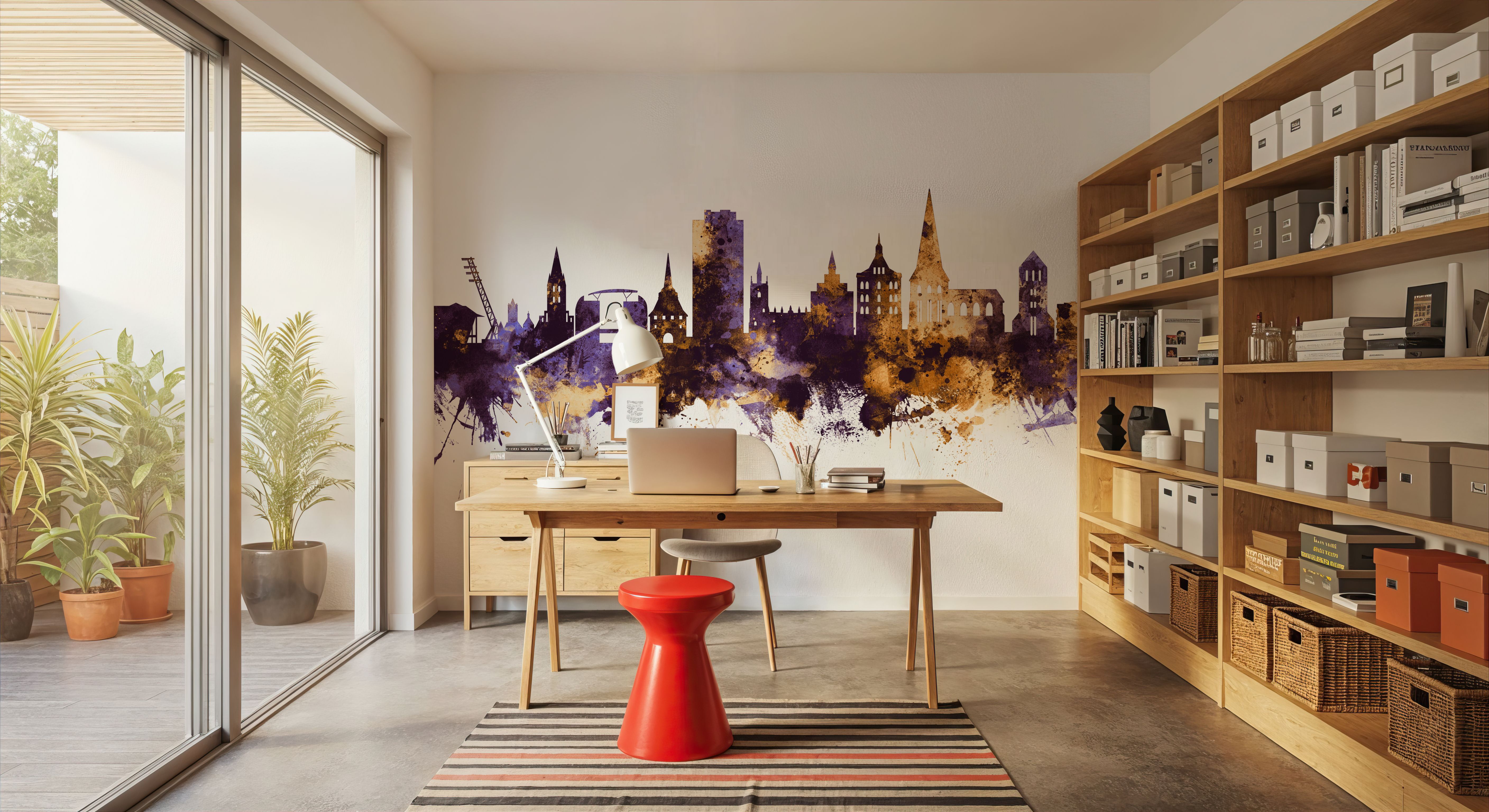 Rostock Germnay Skyline Purple & Gold