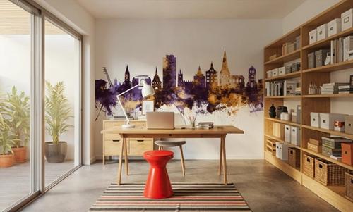 Rostock Germnay Skyline Purple & Gold