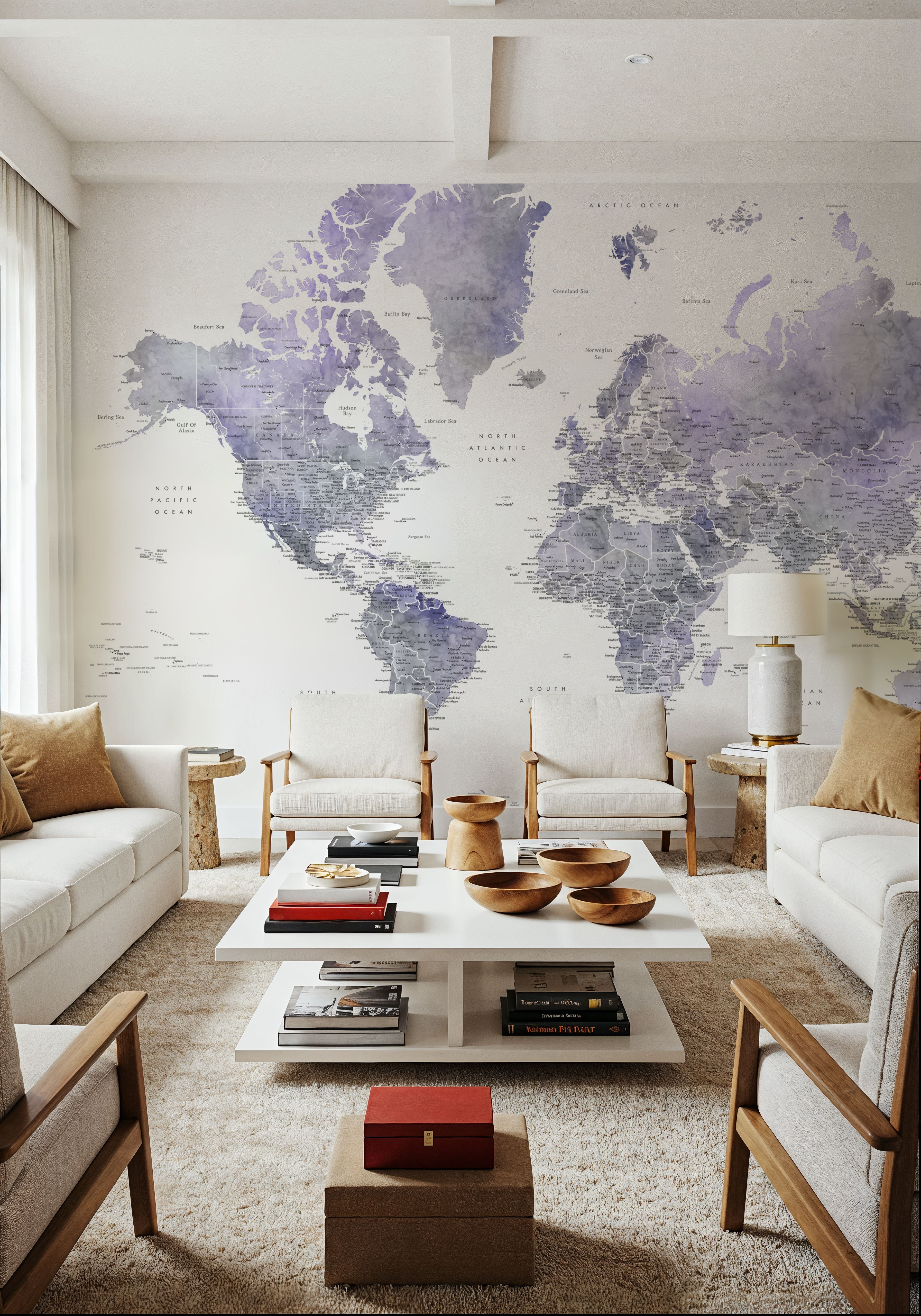 World Map Cities - Lilas