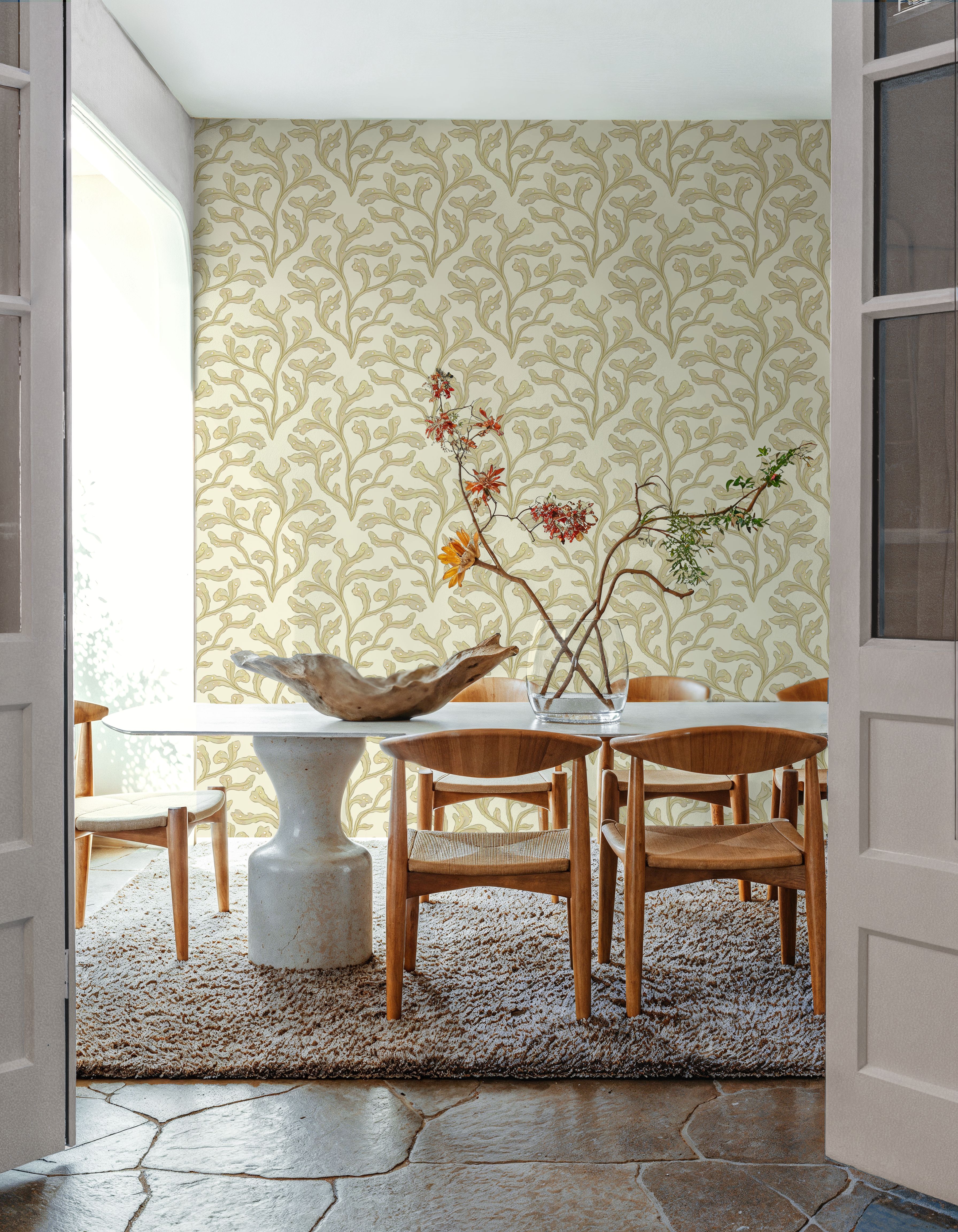 Fucus Seaweed, Beige, Wallpaper
