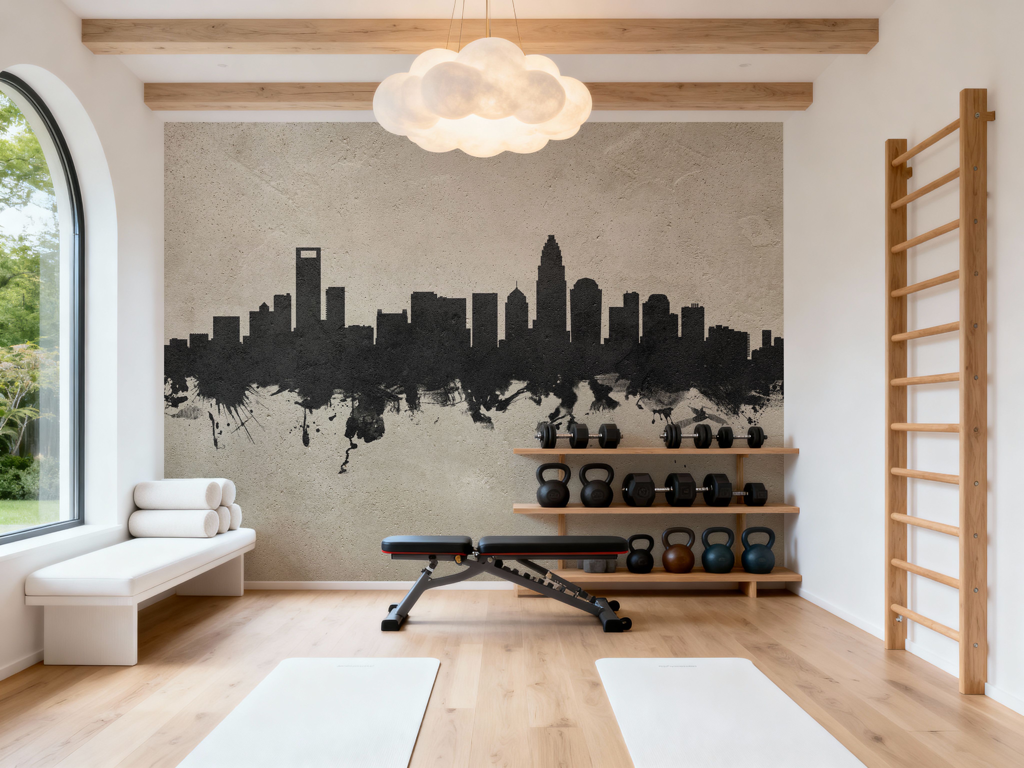 Charlotte North Carolina Skyline Concrete