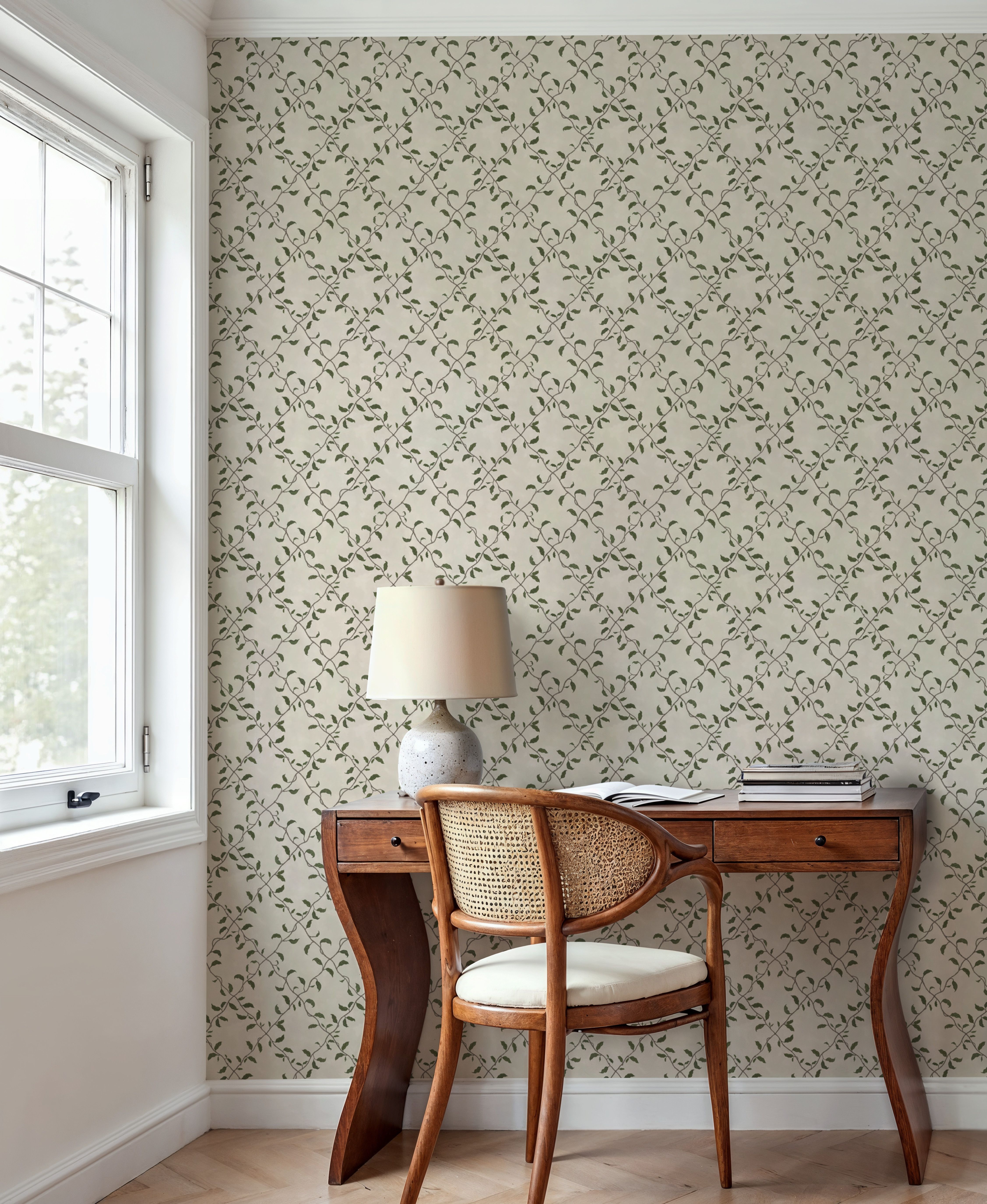 Emerald Trellis Petite, Cream