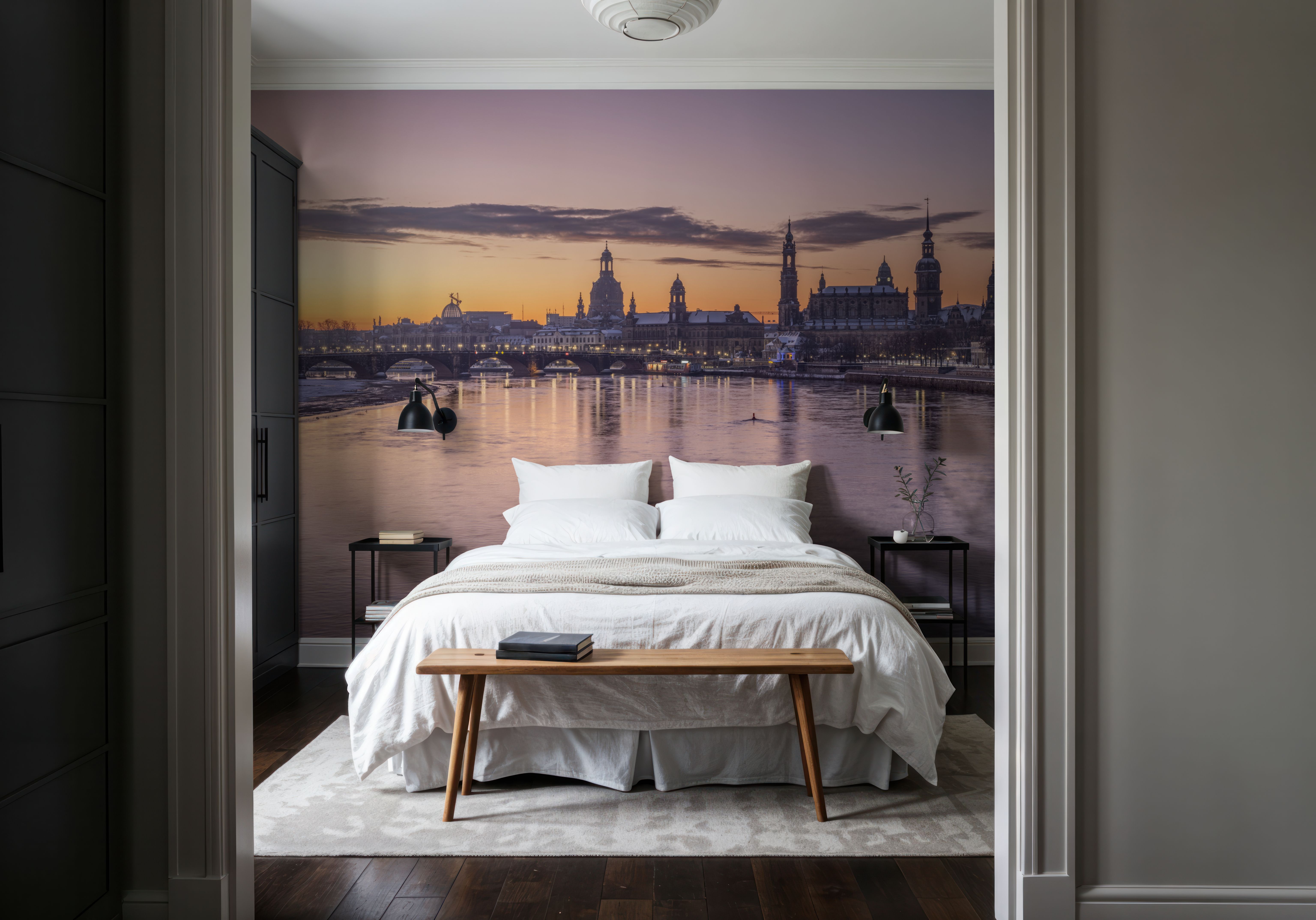 Twilight Bridge Reflection